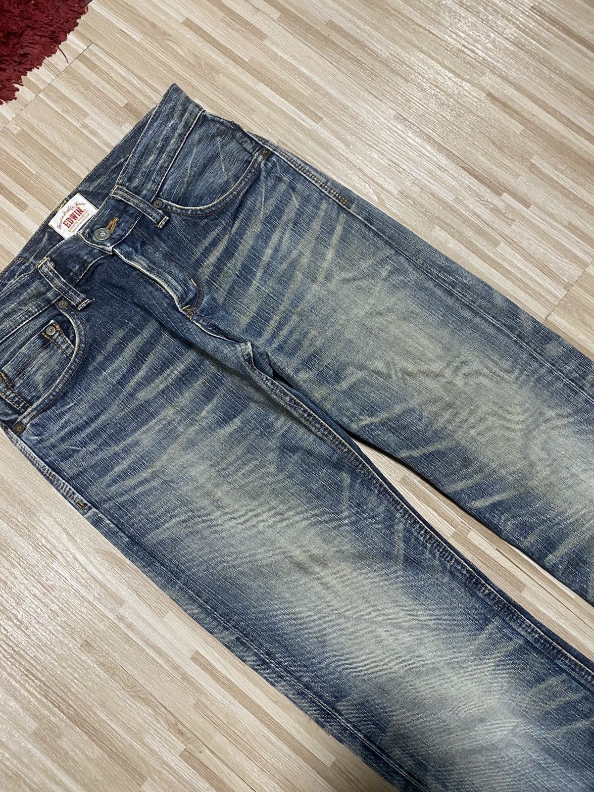 Edwin 🔥Thrash Exclusive Vintage Edwin Rusty Distress Denim Jean Size US 28 / EU 44 - 5 Thumbnail