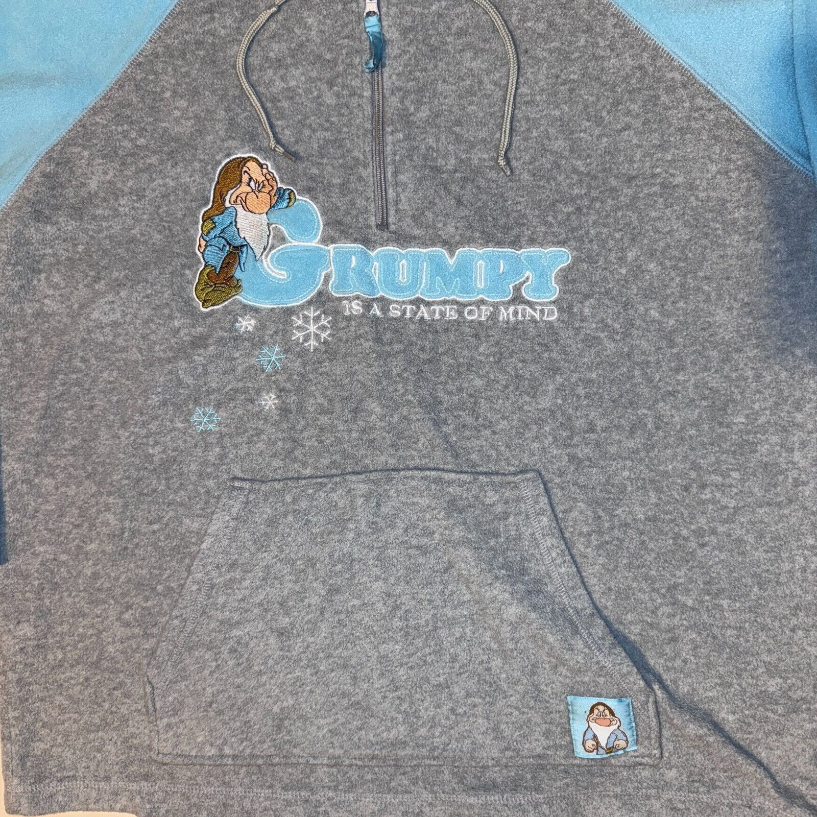 Disney Disney Snow White Grumpy Is A State Of Mind 1/4 Zip Hoodie L Size L / US 10 / IT 46 - 2 Thumbnail