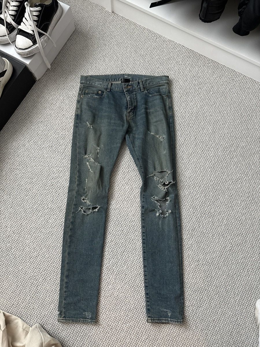 Saint Laurent Paris Saint Laurent distressed jeans Size US 32 / EU 48 - 1 Thumbnail