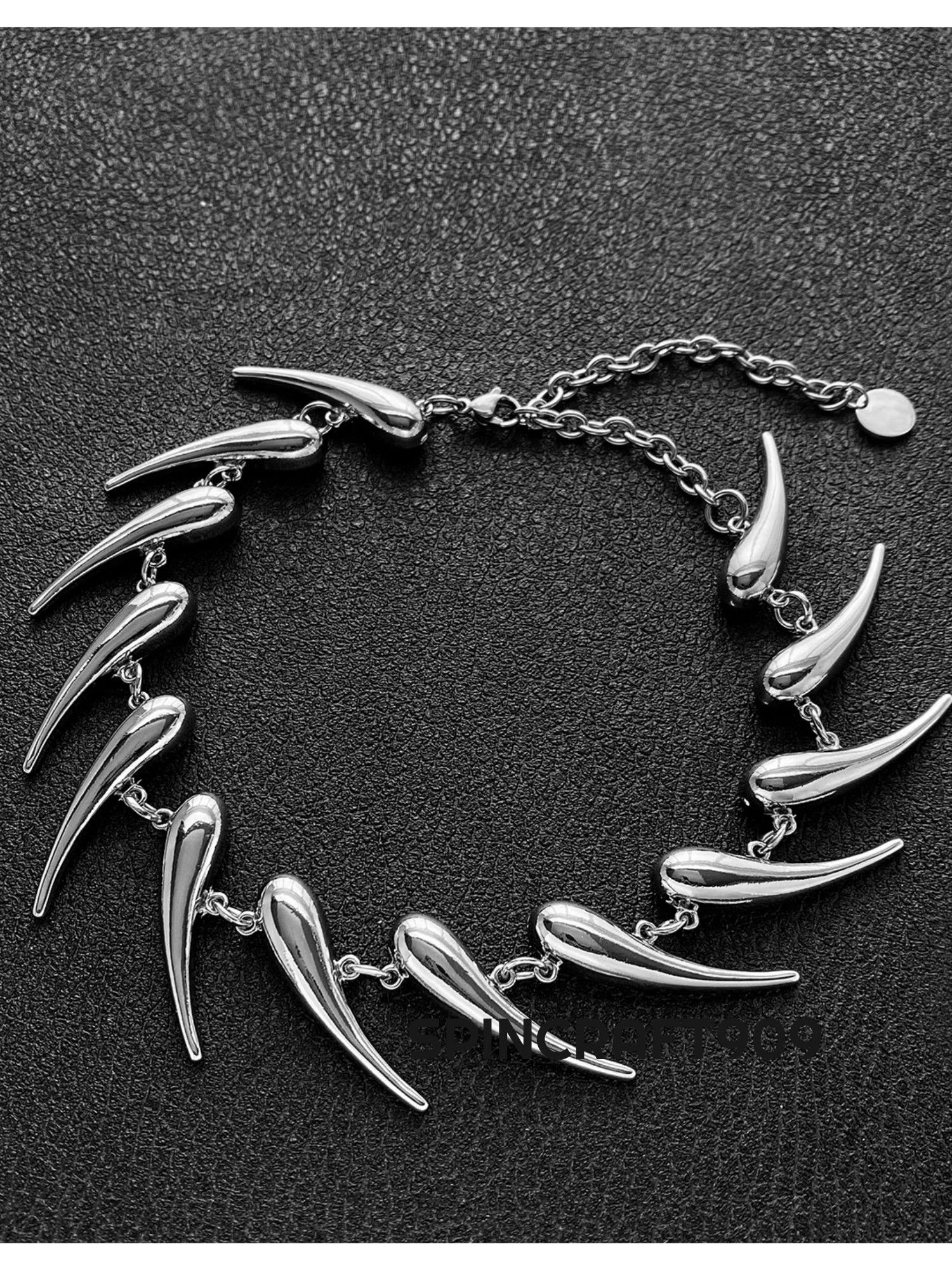 Jewelry Cyber Chain Punk Rivet y2k Necklace Size ONE SIZE - 2 Thumbnail