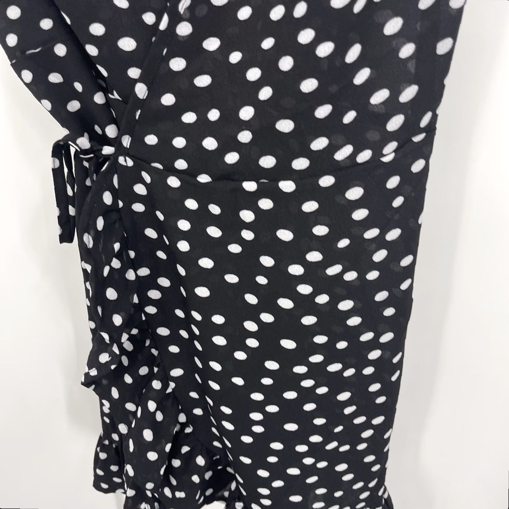 PRINCESS POLLY Princess Polly My Jewel Mini Dress Womens 4 Wrap Ruffle Polka Dot y2k 90s Slip Dress Bohemian 90s Womens Size S / US 4 / IT 40 - 4 Thumbnail