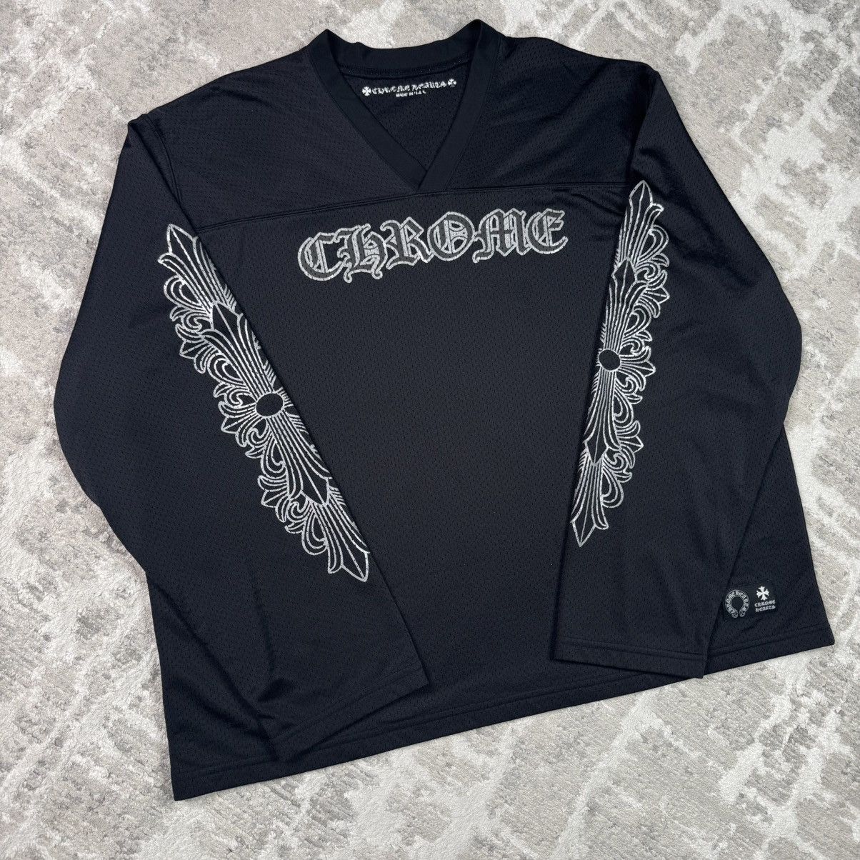 Chrome Hearts Mesh stadium floral long sleeve jersey Size US XXL / EU 58 / 5 - 8 Thumbnail