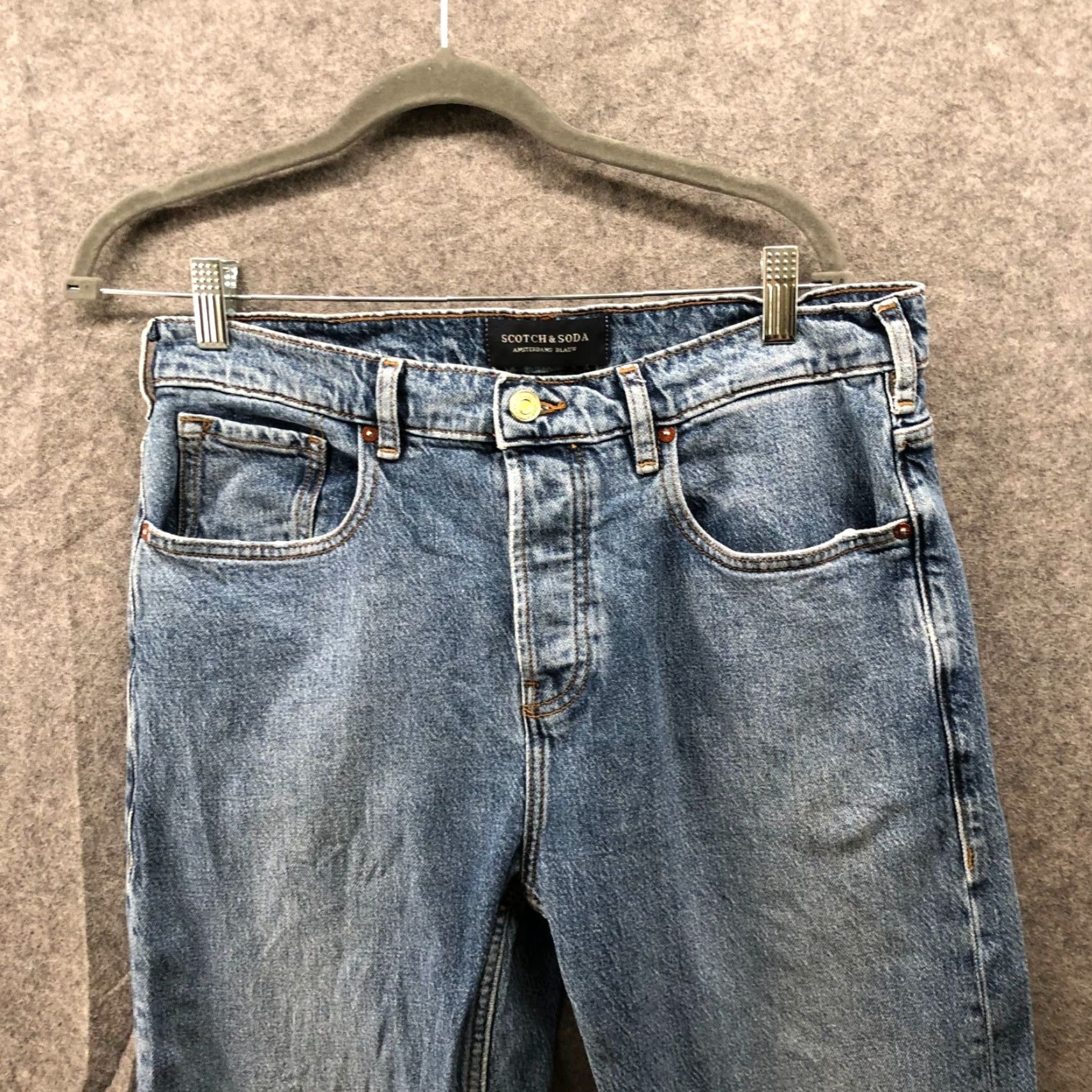 Scotch & Soda SCOTCH & SODA The Norm Jeans Mens 31x32 Regular Straight Denim Blue 90s Retro Style Mens Jeans Size US 31 - 3 Thumbnail