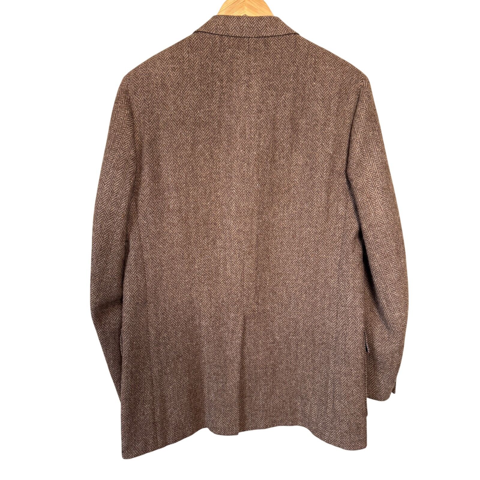 Lands' End Vintage Lands' End Wool Herringbone Tweed Blazer 44L Size 44L - 5 Thumbnail
