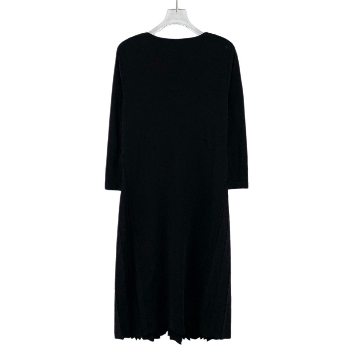Salvatore Ferragamo Salvatore Ferragamo Black Pleated Long Sleeve Dress K26WX Size S / US 4 / IT 40 - 4 Thumbnail