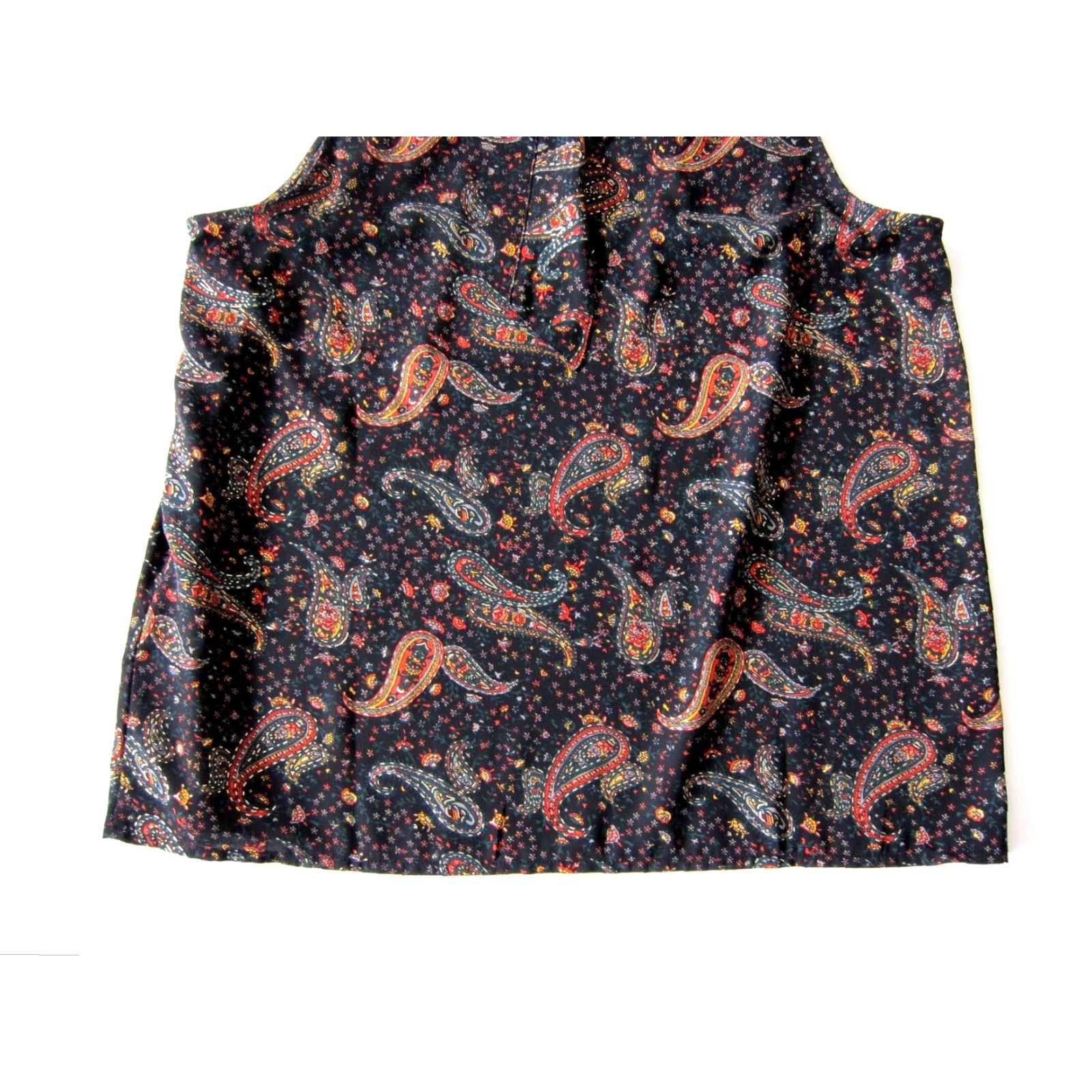 J.Crew J.Crew Black Green Orange Gold Paisley Floral Mock Neck Sleeveless Blouse 6 Size M / US 6-8 / IT 42-44 - 5 Thumbnail