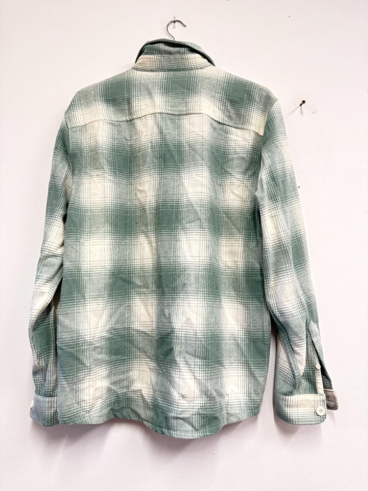 River Island River Island Green and White Checkered Long Sleeve Shirt Size US L / EU 52-54 / 3 - 4 Thumbnail