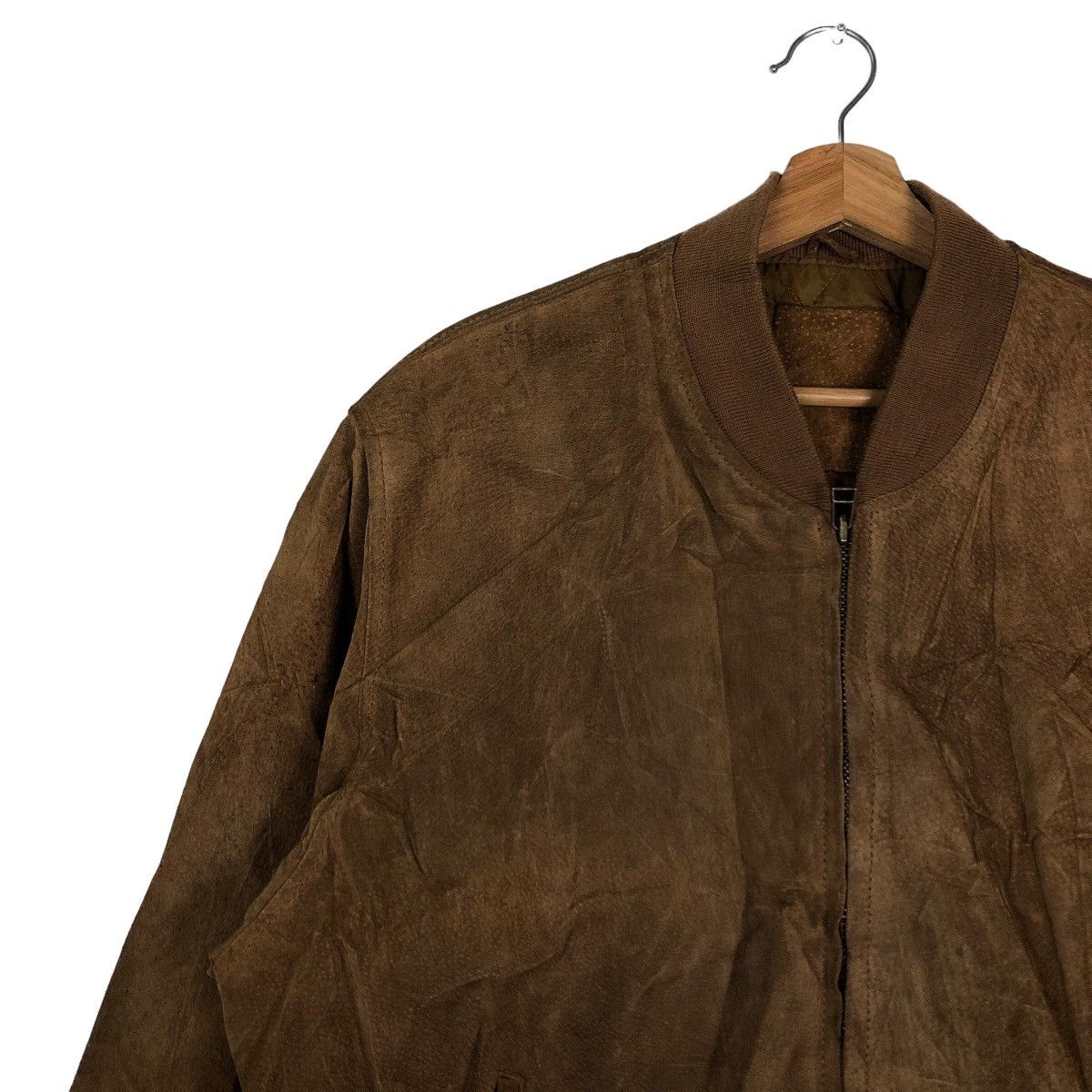 Japanese Brand 🔥Vtg Bomber Jacket Genuine Leather Japan Made Size US M / EU 48-50 / 2 - 7 Thumbnail