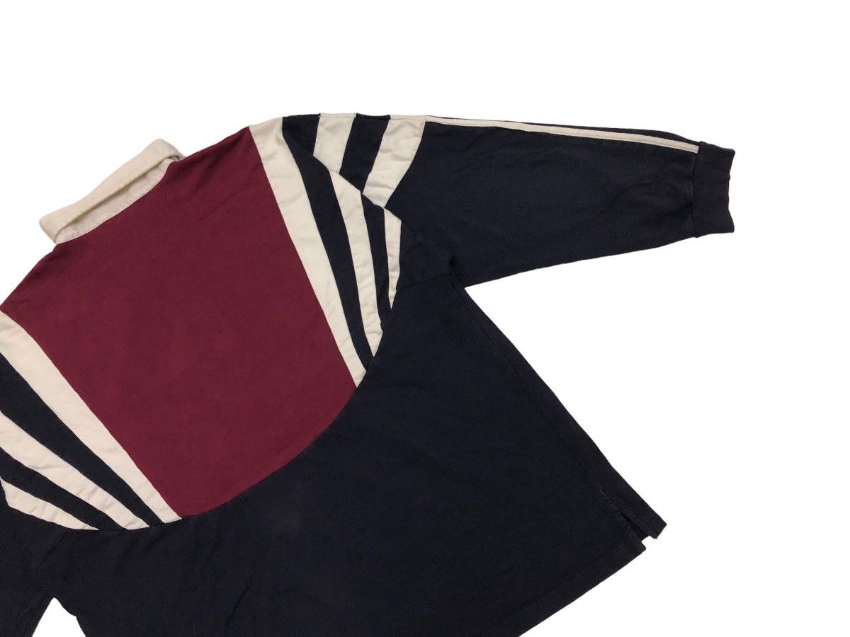 Adidas × Vintage DOPE 🔥 90s ADIDAS TRAINING RUGBY SHIRT TRICOLOUR RARE STRIPE Size US XL / EU 56 / 4 - 7 Thumbnail