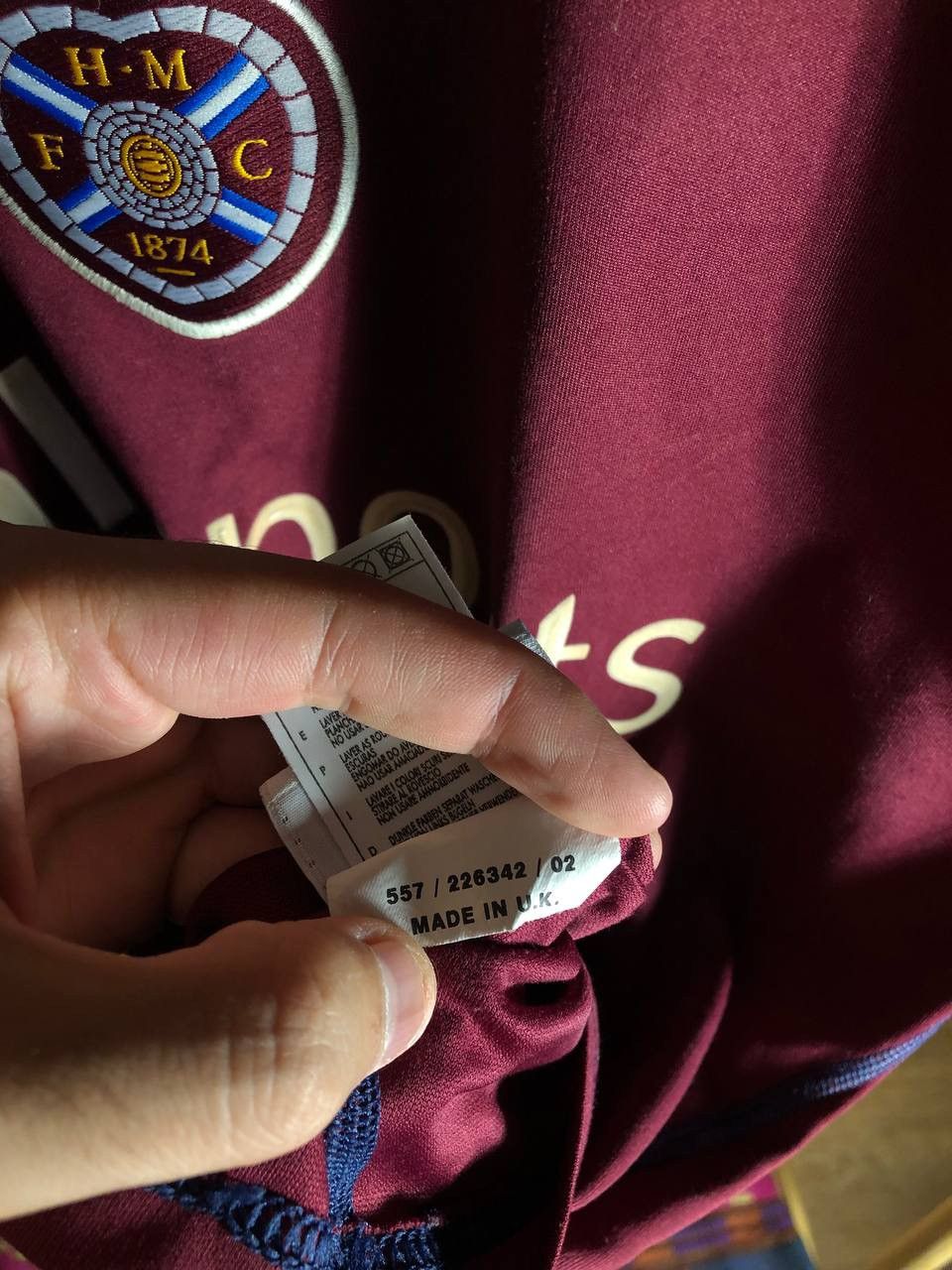 Reebok × Vintage VERY RARE REEBOK FC HM HEART OF MIDLOTHIAN SOCCER JERSEY 90s Size US M / EU 48-50 / 2 - 7 Thumbnail