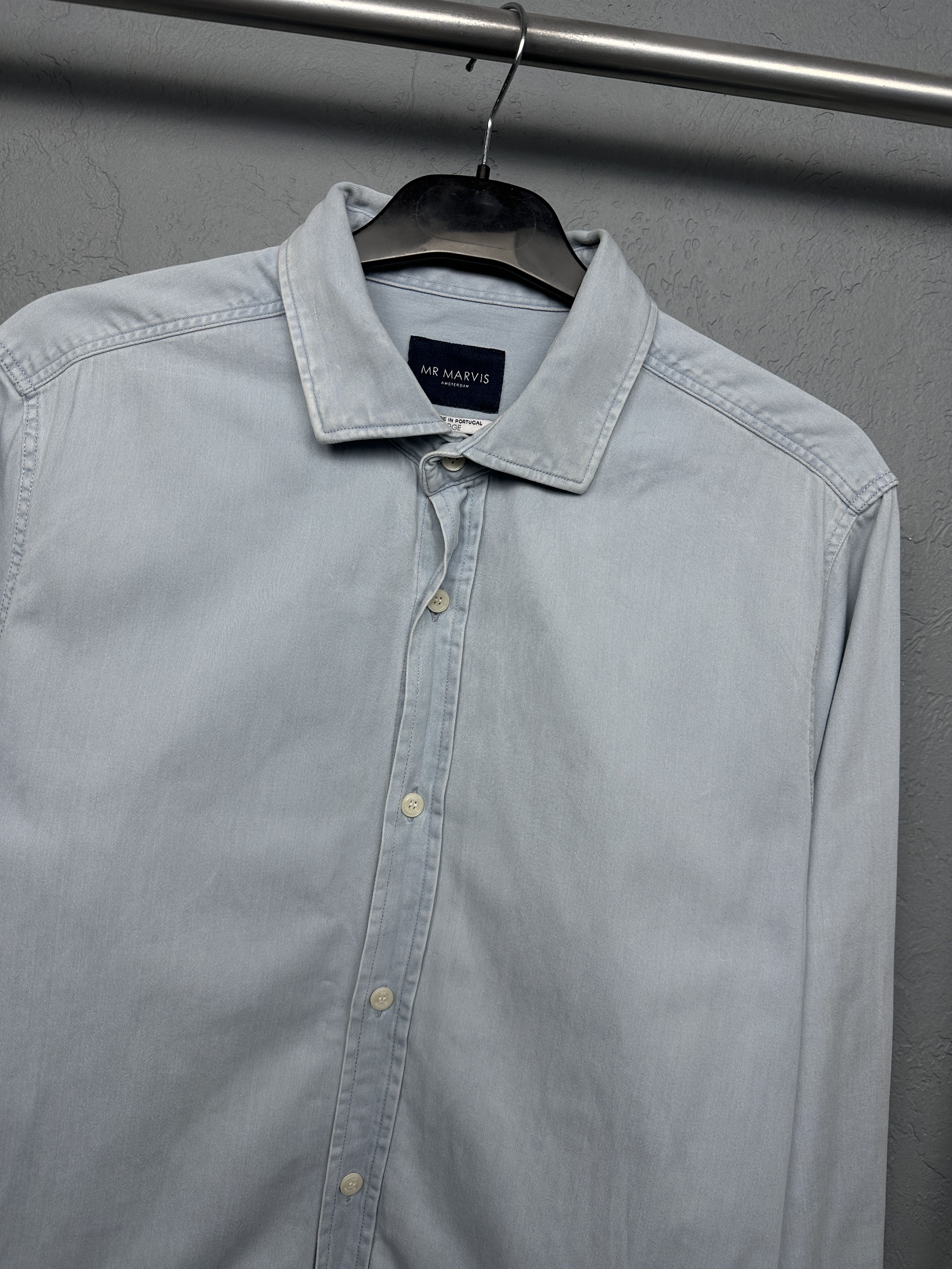 Other Mr. Marvis Mens Cotton Long Sleeve Shirt Size US L / EU 52-54 / 3 - 2 Thumbnail