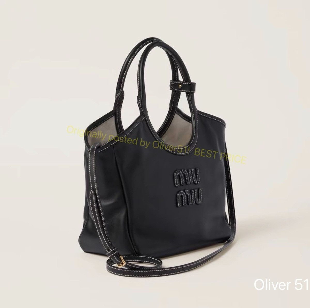 Miu Miu Miu Miu Ivy Tote Bag LLLL22/2609 Size ONE SIZE - 3 Thumbnail