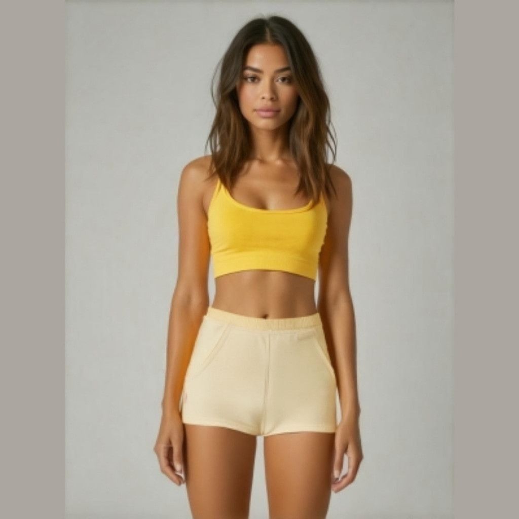 Free People Free people starfruit yellow terry cloth shorts size medium Size 28" / US 6 / IT 42 - 1 Thumbnail