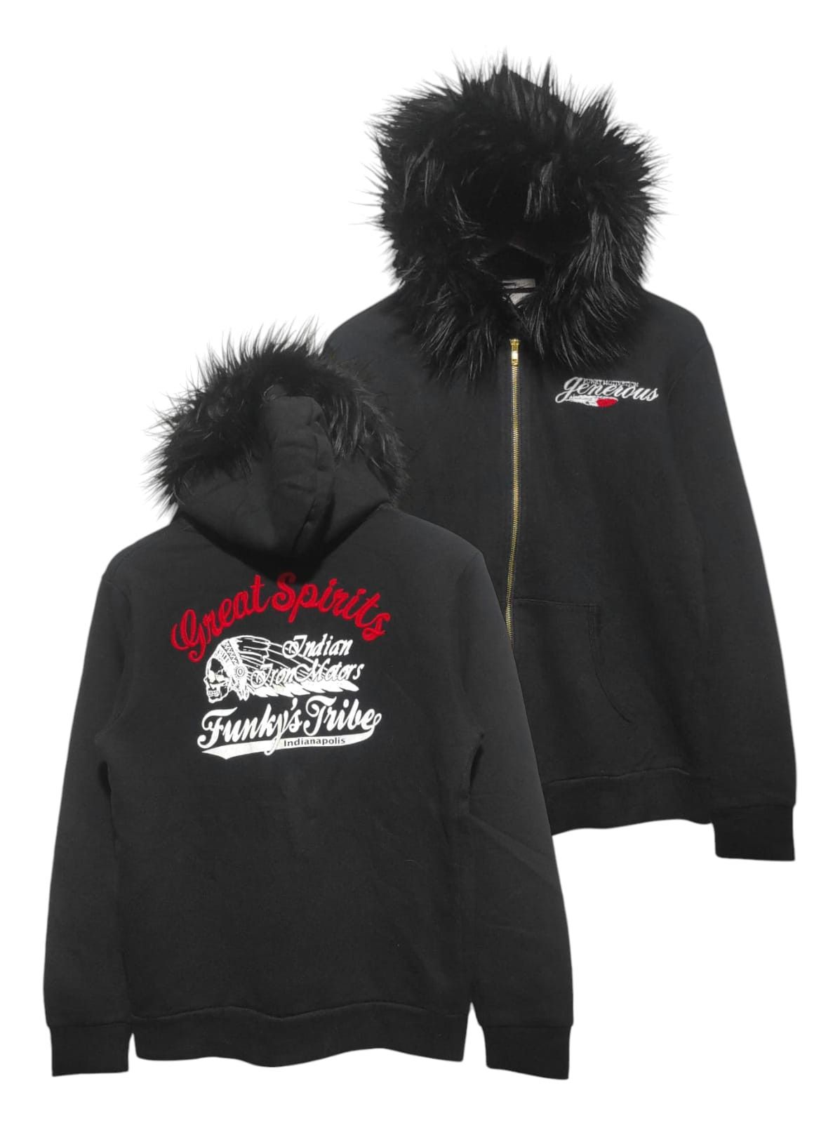 If Six Was Nine Indian Iron Motors Zip Fur Hoodie ifsixwasnine lgb style Size US S / EU 44-46 / 1 - 1 Thumbnail