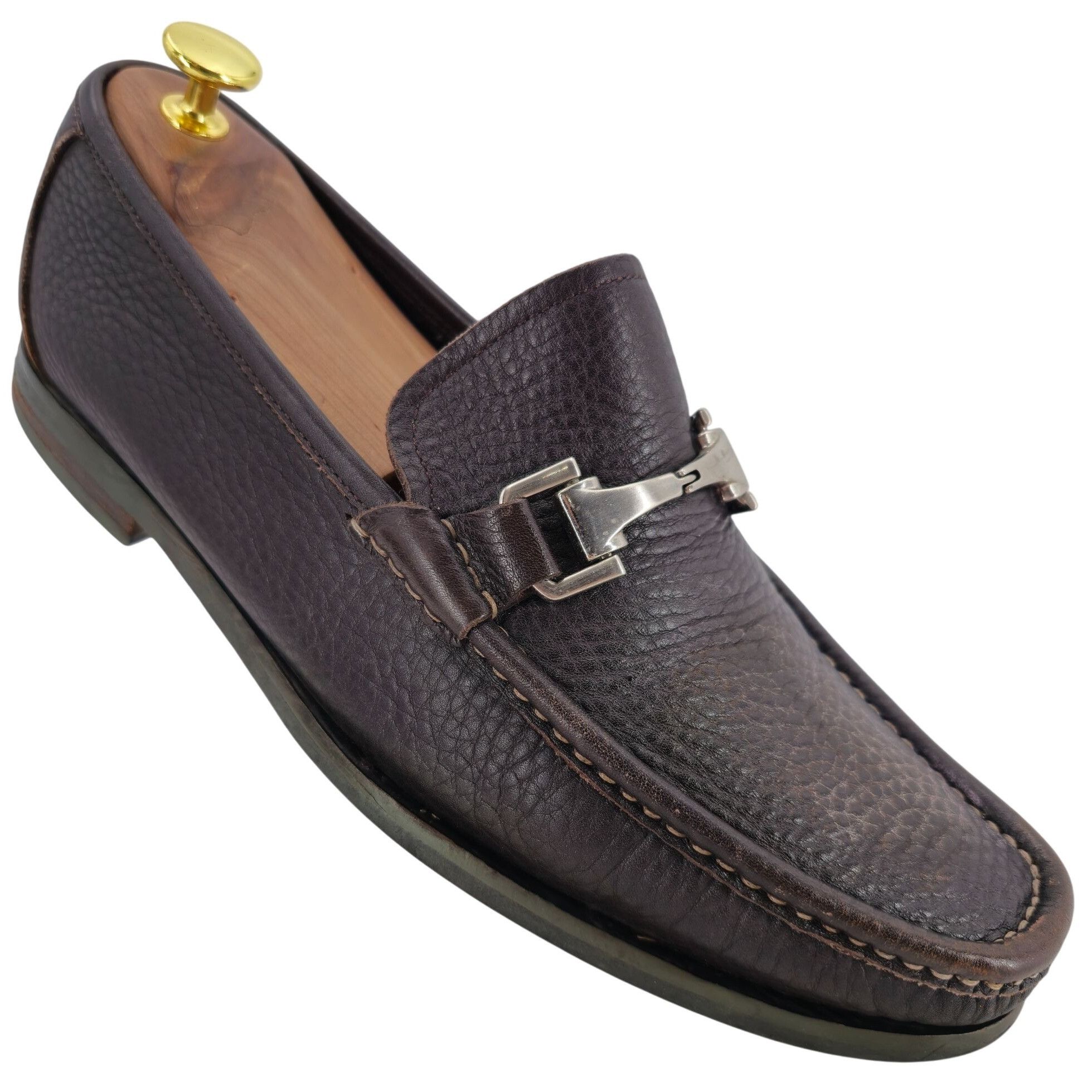 Allen Edmonds Allen Edmonds Italy Firenze Dress Shoes Mens 9 Brown Pebble Size US 9 / EU 42 - 1 Thumbnail