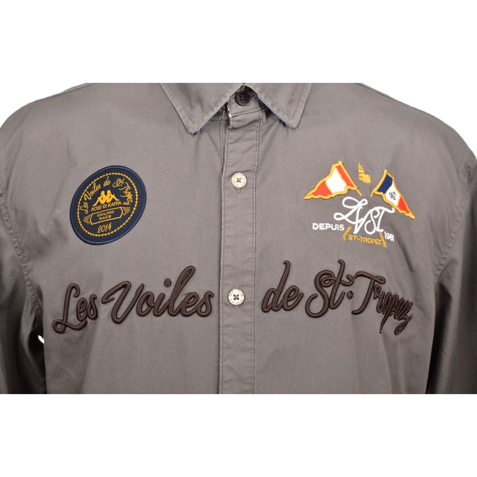 Kappa Robe di Kappa Les Voiles De Saint-Tropez Gray Button Shirt M Men Size M Size US M / EU 48-50 / 2 - 2 Thumbnail