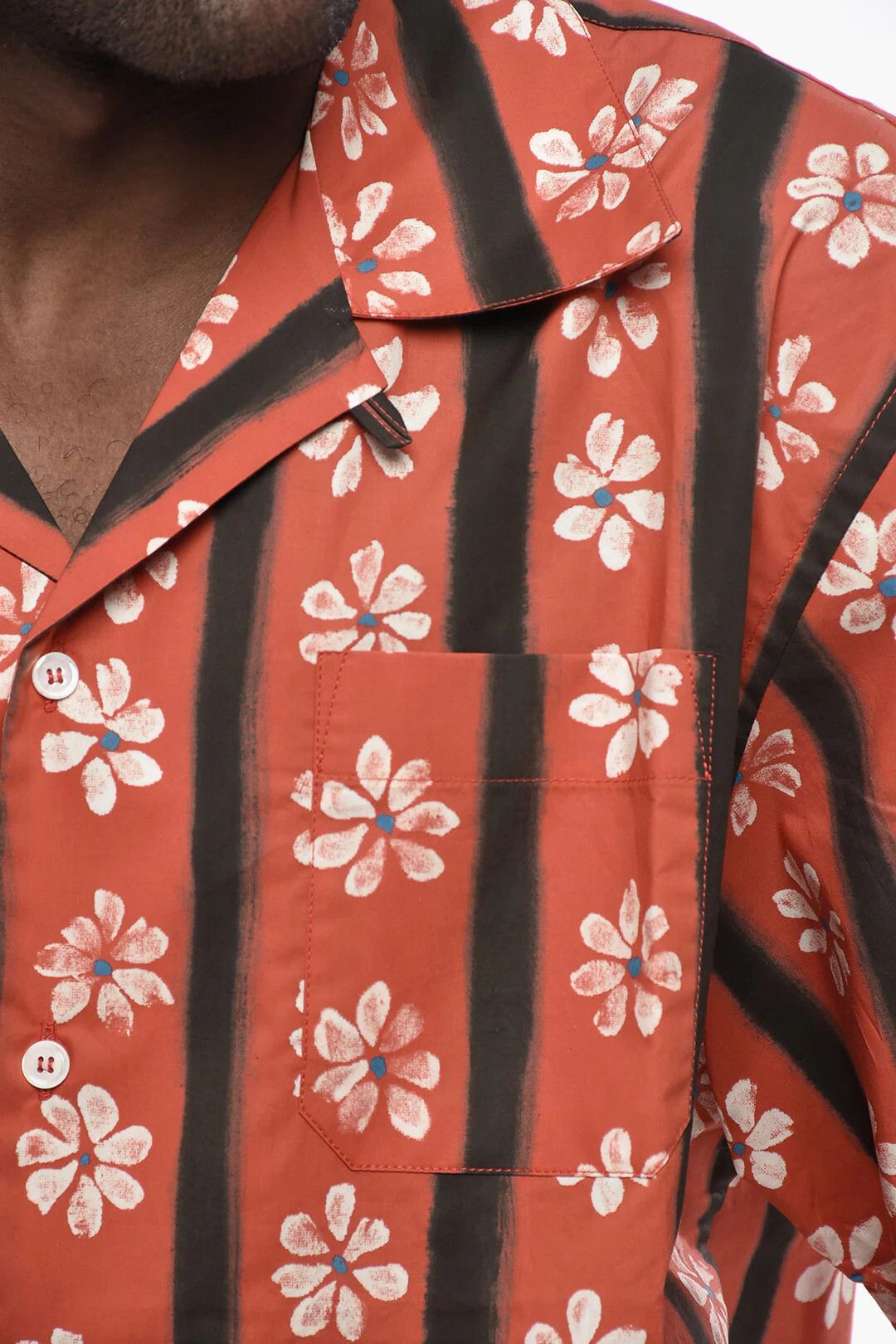 Marni og1mm0326 Cotton Bowling Shirt in Red Size US L / EU 52-54 / 3 - 3 Thumbnail