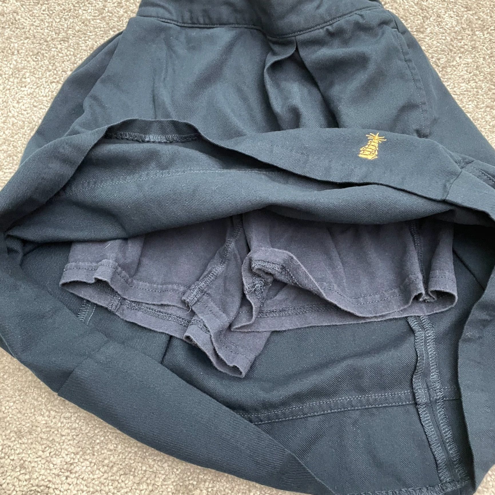 Lands' End Lands' End A-Line Skirt Womens 14 Navy Blue Knee Length Adjustable Waist Skort Size 36" / US 14 / IT 50 - 6 Thumbnail