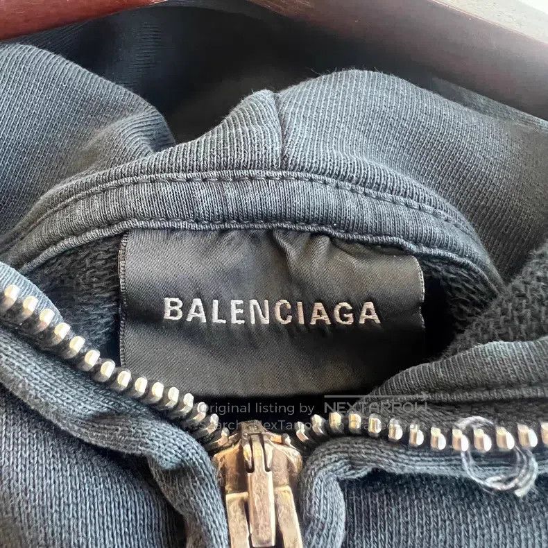 Balenciaga Balenciaga Lettering Logo Printed Zipper Black Size US M / EU 48-50 / 2 - 3 Thumbnail