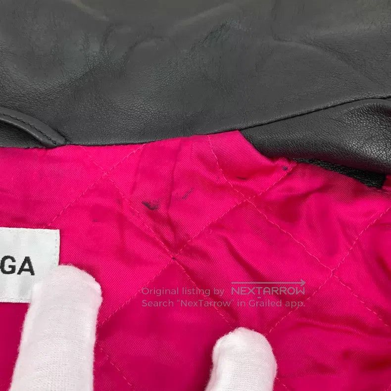 Balenciaga Balenciaga Black Lamb Leather Collar Zip-Up Long Sleeve Le Size 4XL / US 24-26 - 9 Thumbnail
