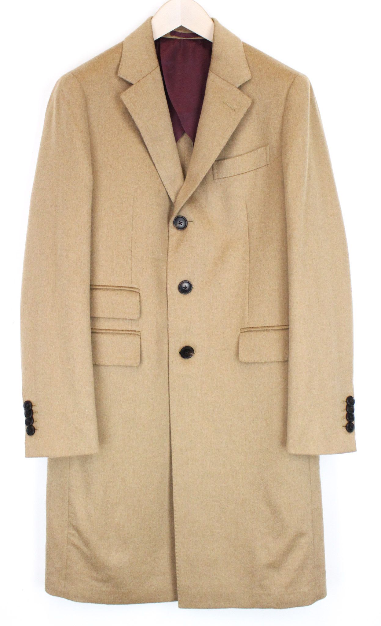 image of Suitsupply Satorial Uk38R Brown Camelautumn Spring Coat 66985, Men's (Size Medium)