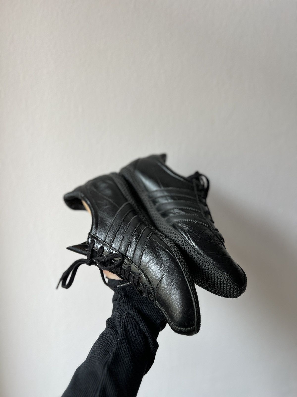 Adidas Rare Black Leather Adidas Titan Y2K City Series Puma Cat Size US 9 / EU 42 - 10 Thumbnail