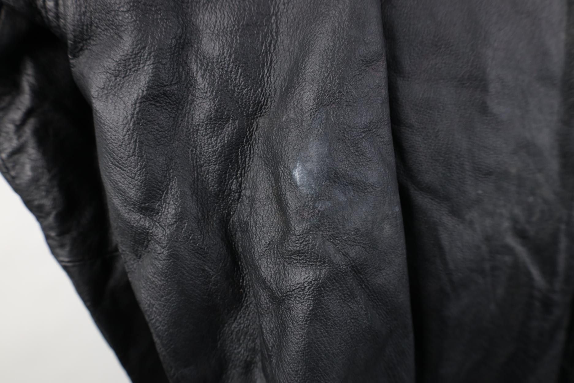 Vintage Vintage 90s Streetwear Leather Flight Bomber Jacket Black Size US XL / EU 56 / 4 - 13 Thumbnail