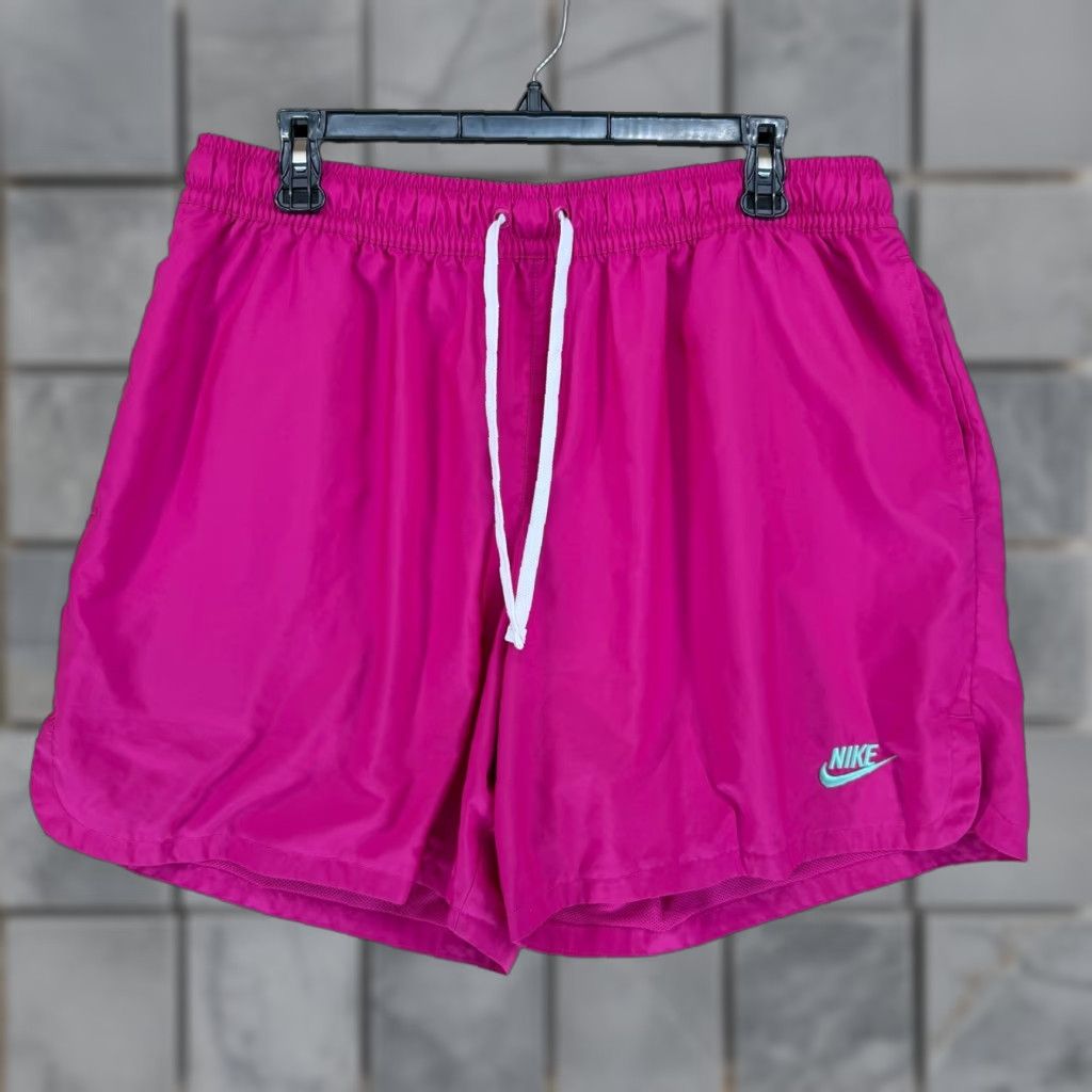 Nike Nike Pink Athletic Shorts Drawstring Waist Pocket Logo DM6829 621 XL Size 40" / US 18 - 1 Thumbnail
