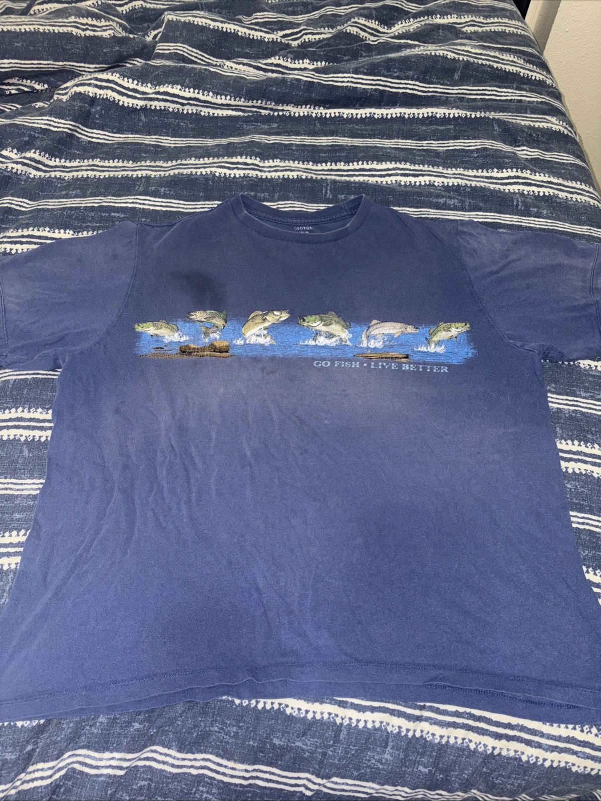 George Go fish, live better xl fishing tee Size US XL / EU 56 / 4 - 1 Thumbnail