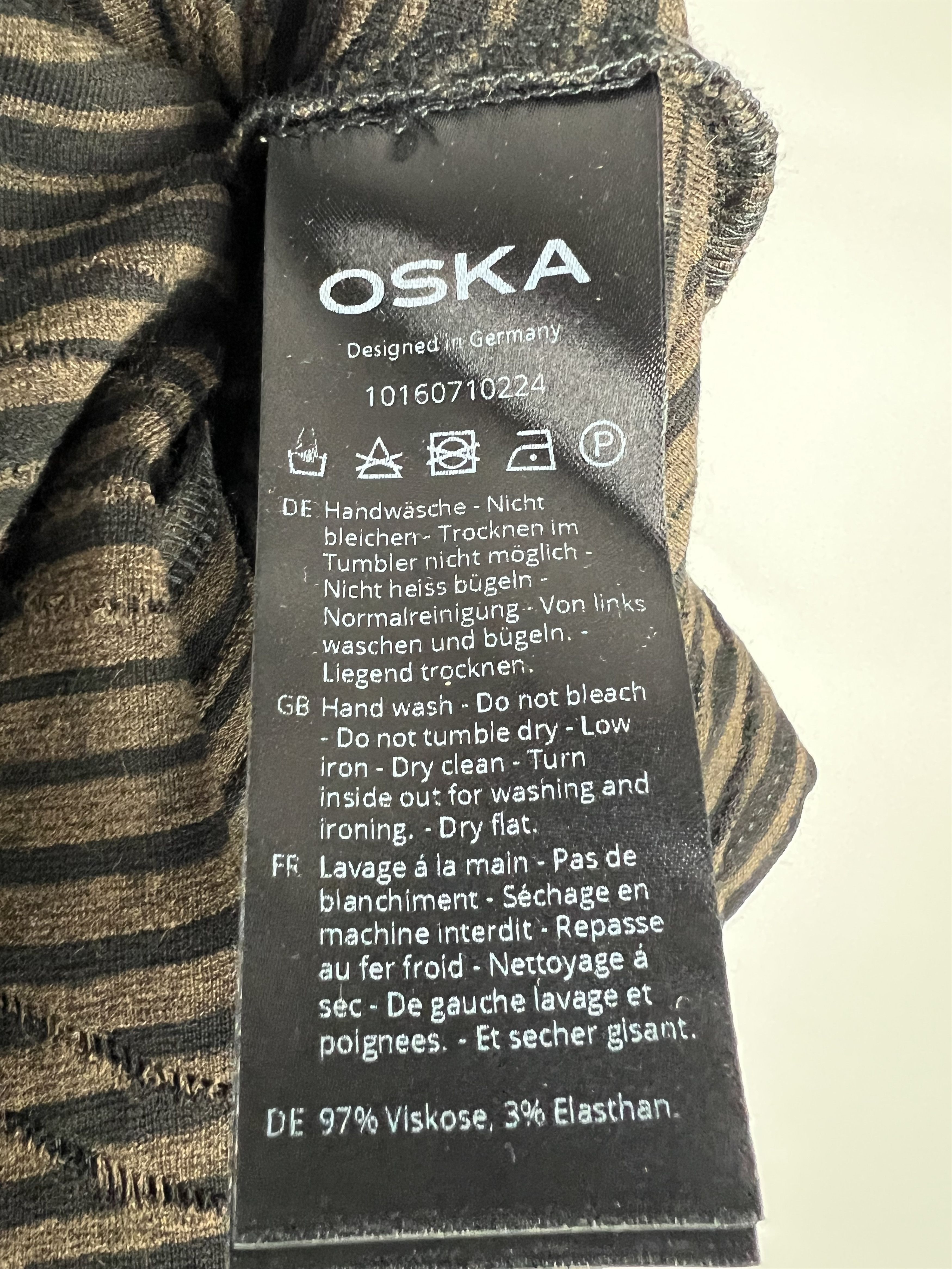 Designer OSKA Asymmetrical Striped Top Blouse Size 2 Size M / US 6-8 / IT 42-44 - 10 Thumbnail
