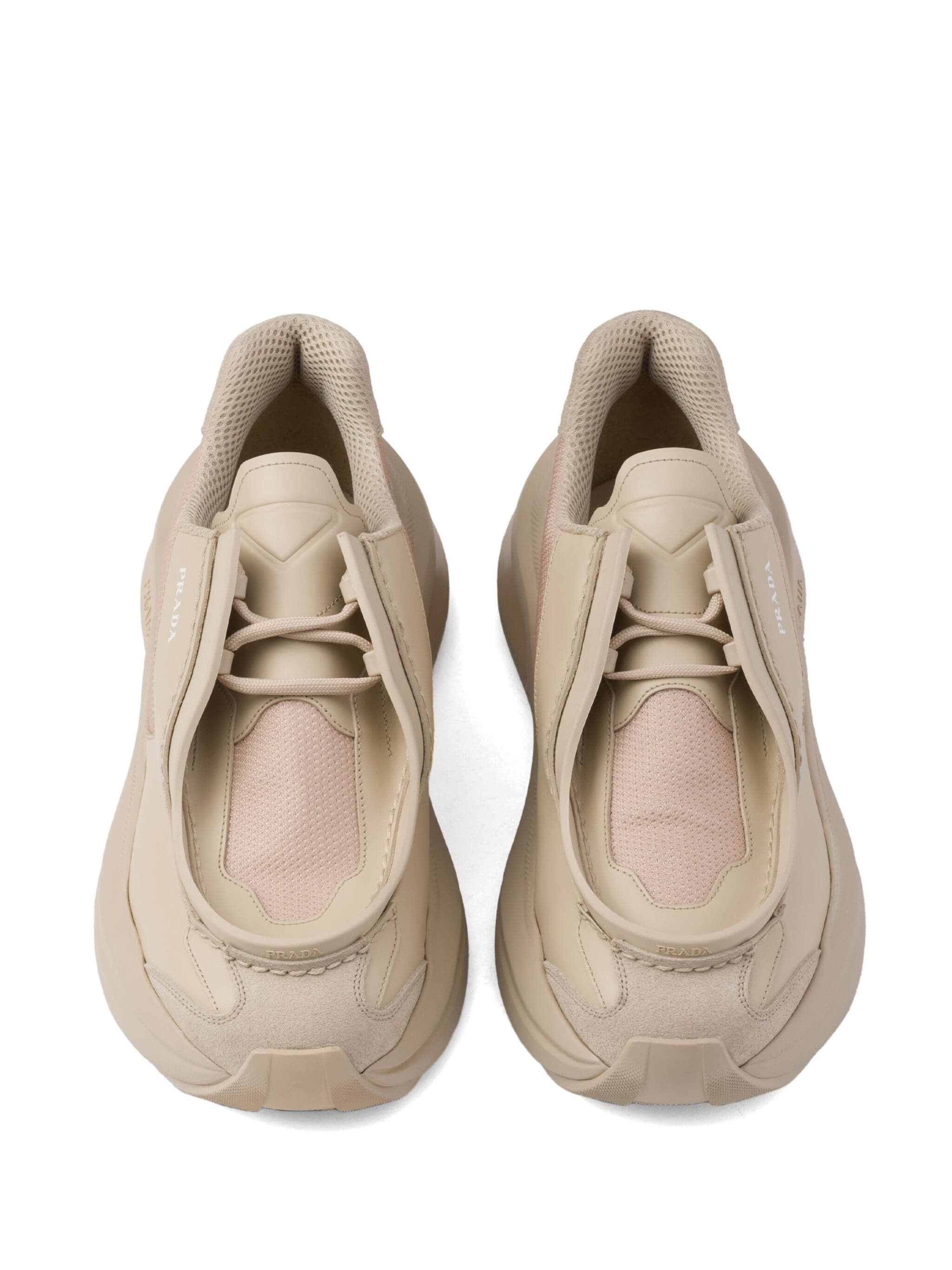 Prada o1mt1gz1024 Systeme Leather Sneakers in Beige Size US 8 / EU 41 - 5 Thumbnail