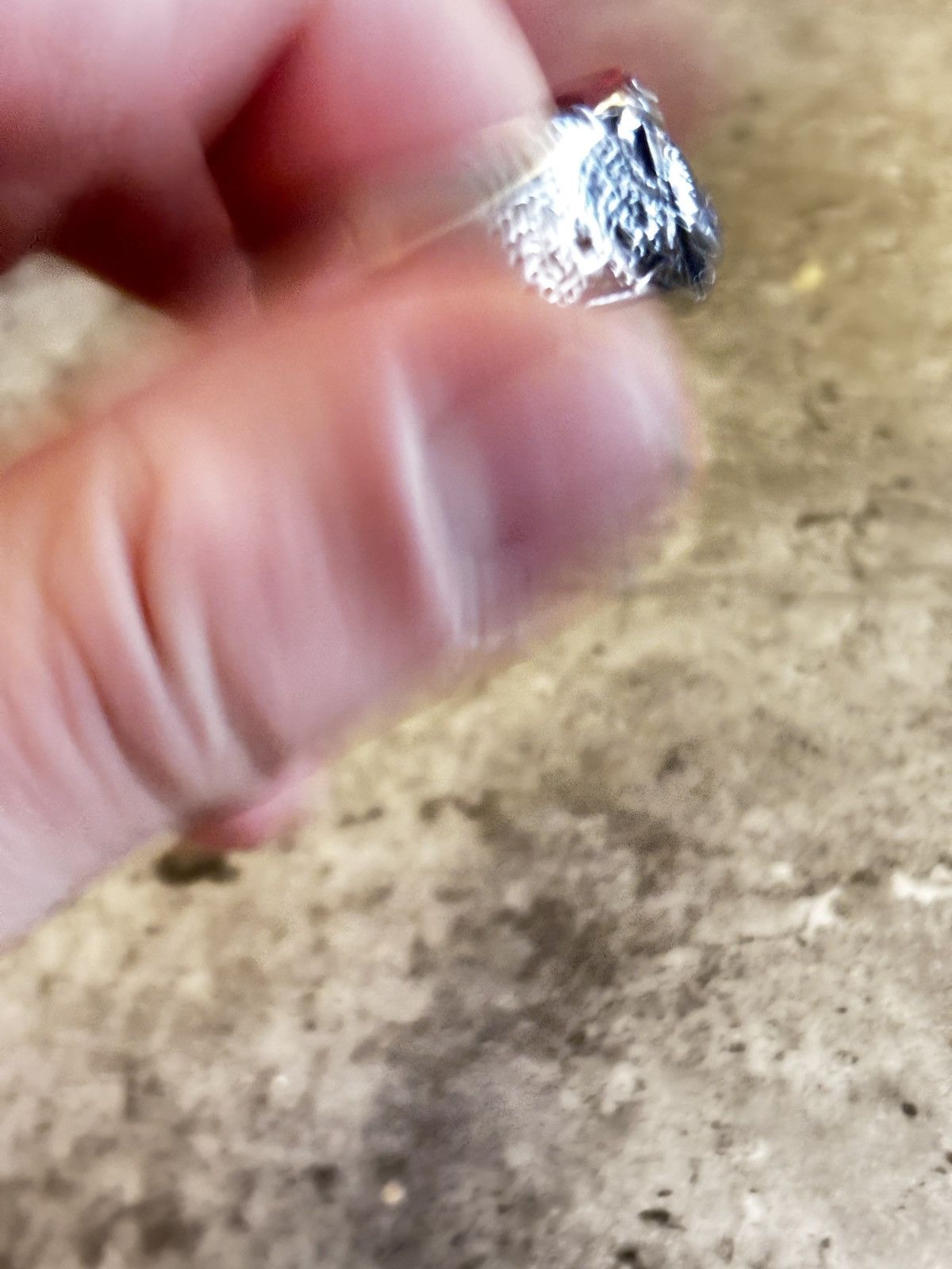 Vintage memento mori size 12 skull ring - stainless steel. Size ONE SIZE - 6 Thumbnail