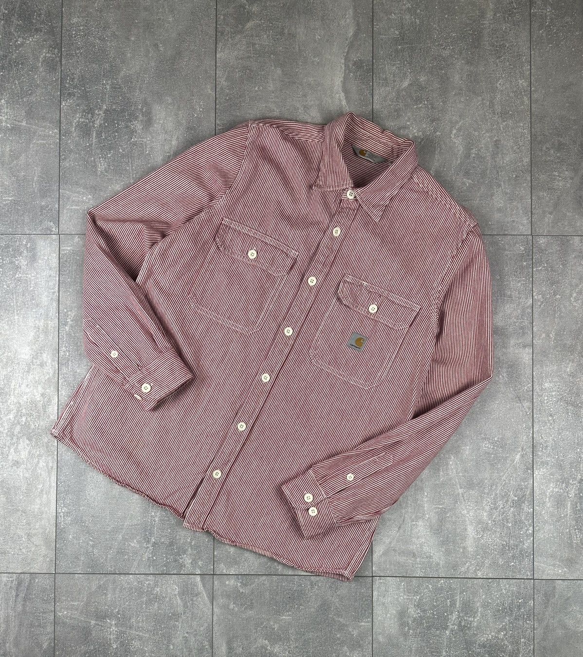 Carhartt Carhartt Long Sleeve Harbour Shirt White/Red Size US L / EU 52-54 / 3 - 2 Thumbnail