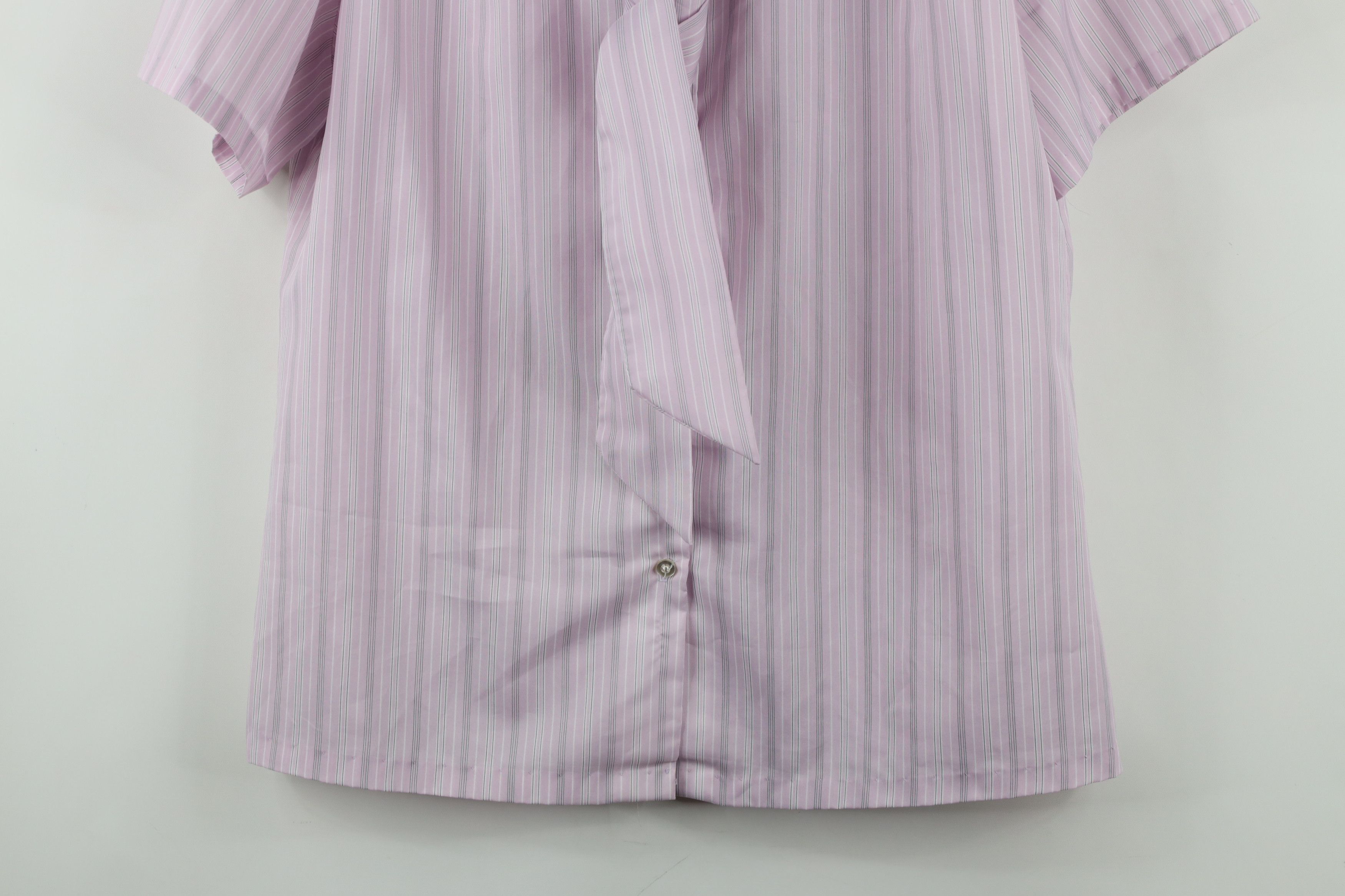Vintage Vintage 70s Pussybow Collared Button Shirt Purple USA Size XXL / US 16-18 / IT 52-54 - 3 Thumbnail