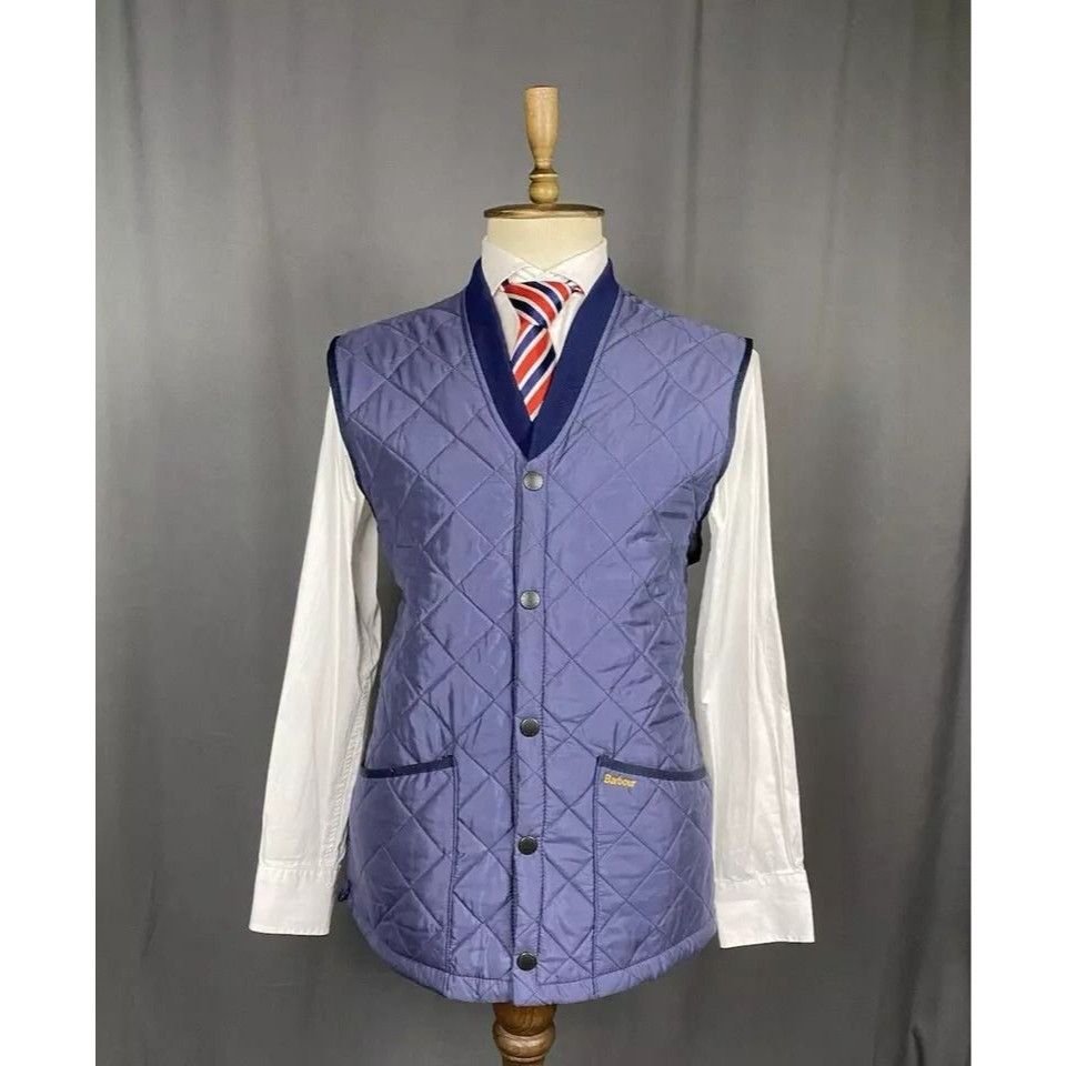 Barbour MINT! Barbour Eskdale Men's Blue Quilted Vest Size L Size US L / EU 52-54 / 3 - 1 Thumbnail