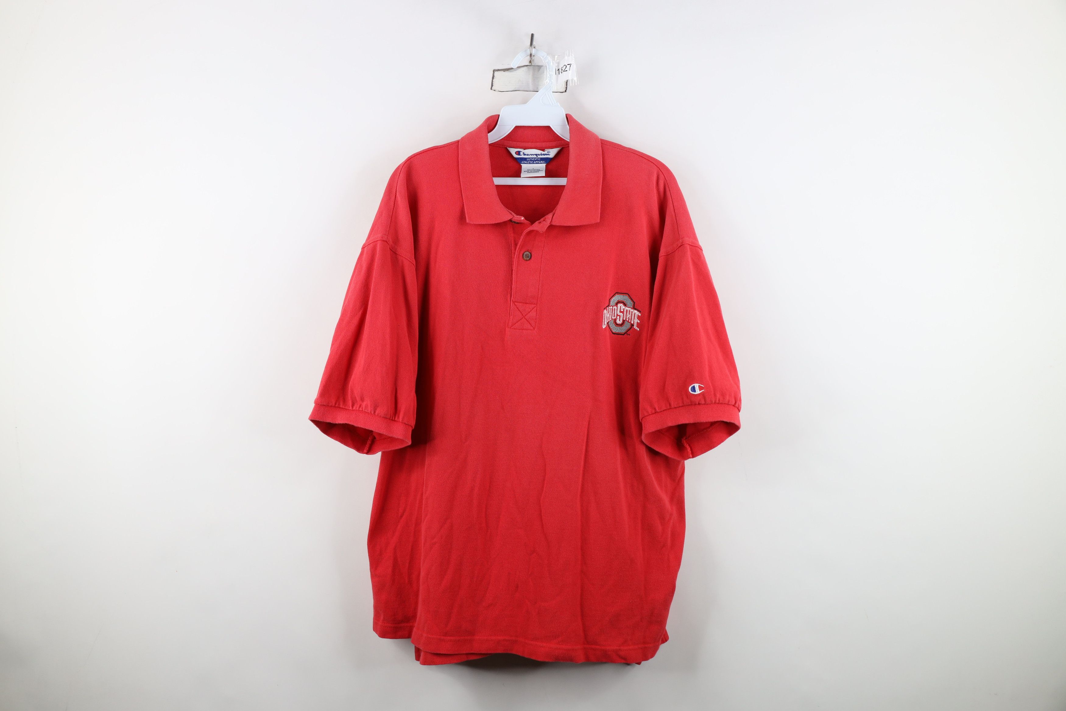 Champion Vintage 90s Champion Ohio State University Polo Shirt Red Size US L / EU 52-54 / 3 - 1 Thumbnail