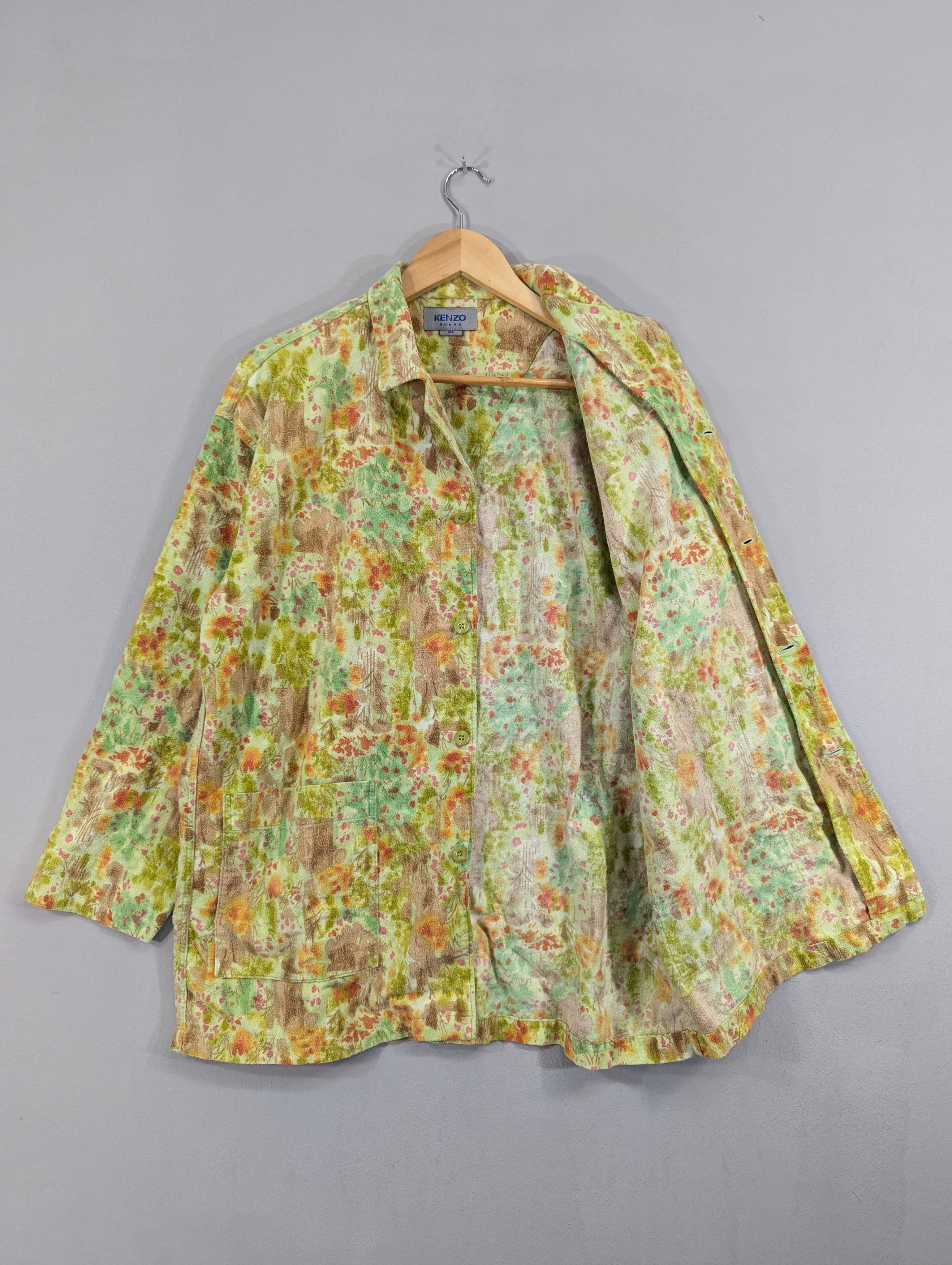 Kenzo Vintage Kenzo Homme Button Ups Printed Jacket Size US M / EU 48-50 / 2 - 8 Thumbnail