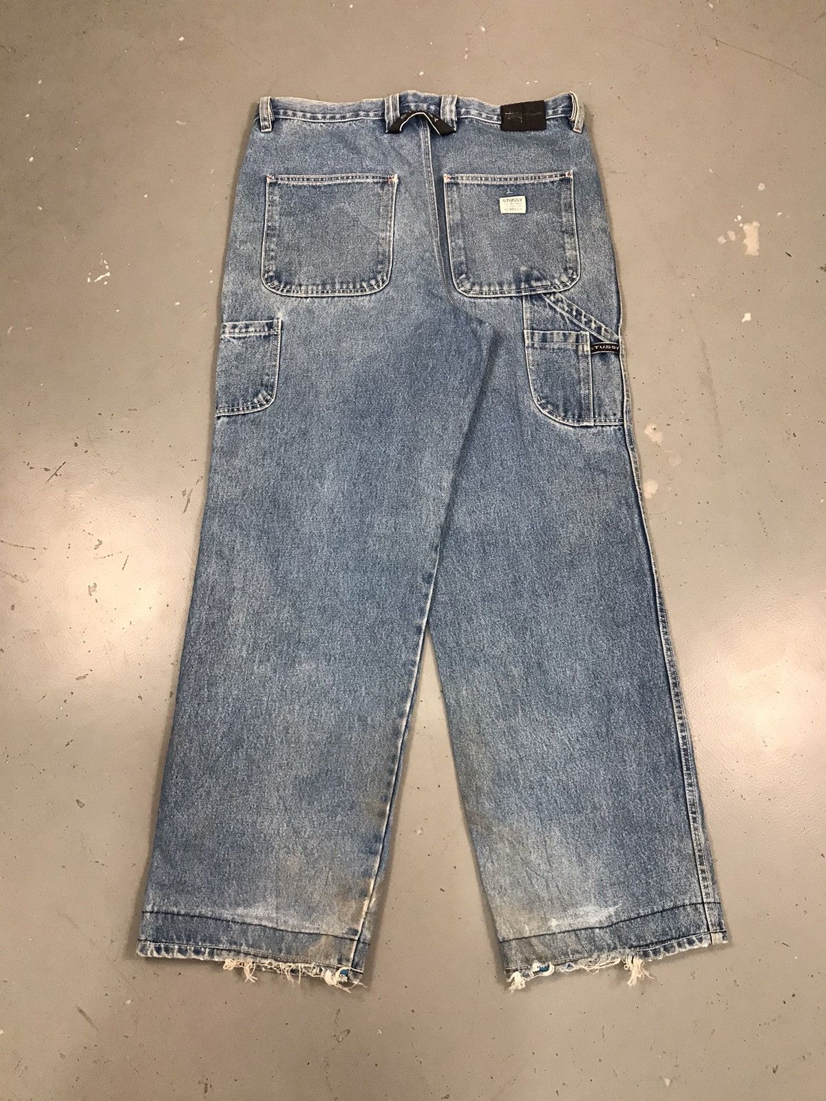 Stussy × Vintage Vintage 90s Stussy straight fit carpenter denim Size US 36 / EU 52 - 2 Thumbnail