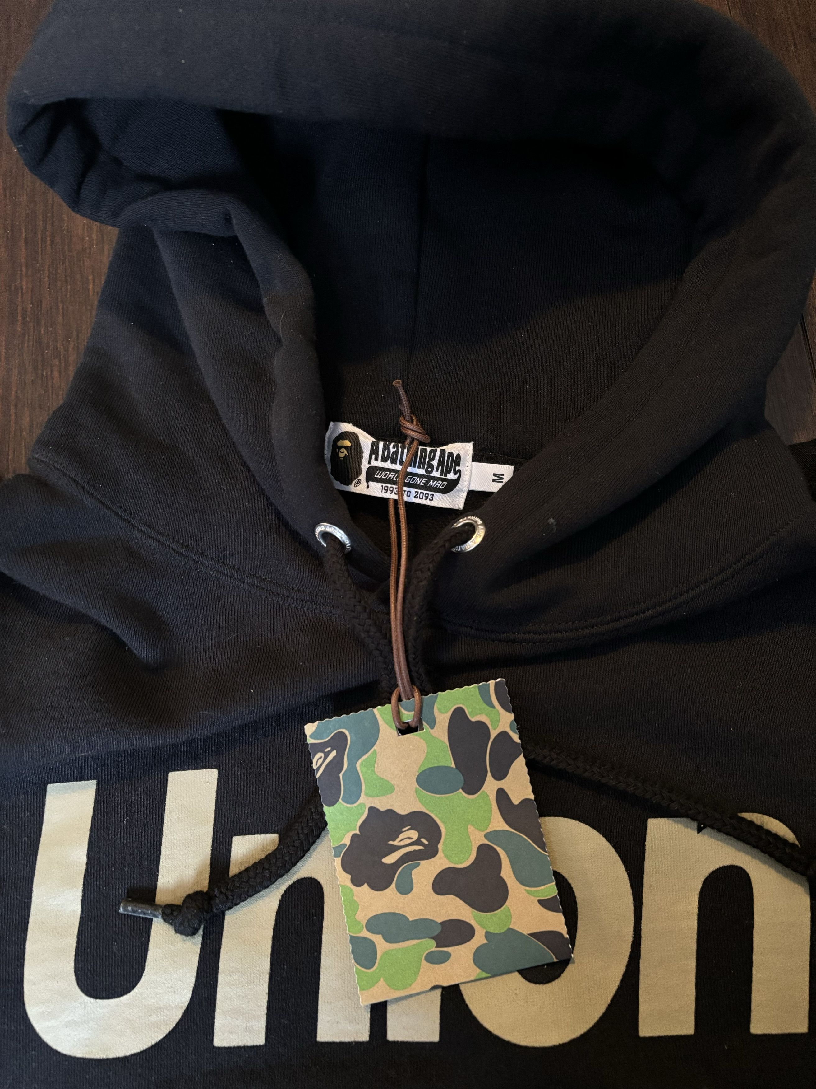 Bape × Union LA Union x A Bathing Ape (BAPE) Collab Hoodie - Black (Rare!) Size US M / EU 48-50 / 2 - 3 Thumbnail