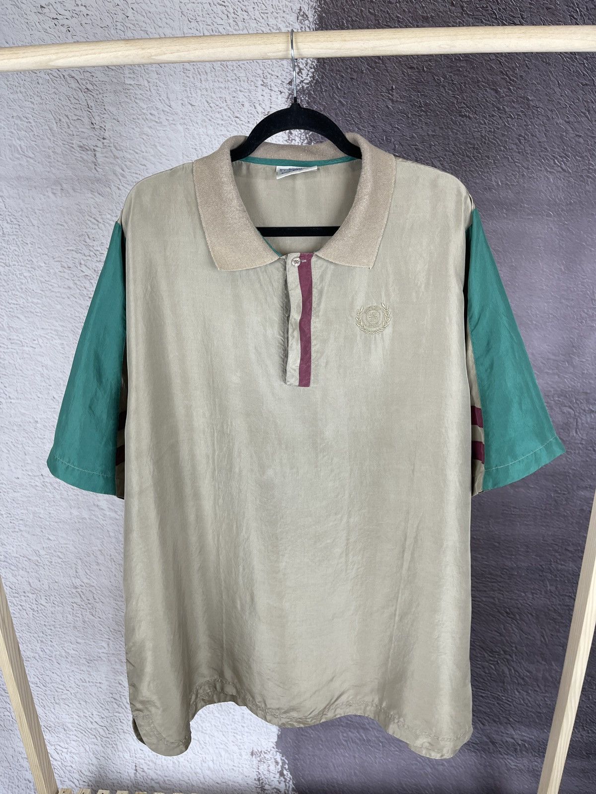 Givenchy Givenchy vintage Activewear 100% Silk multicolour polo Size US XL / EU 56 / 4 - 2 Thumbnail