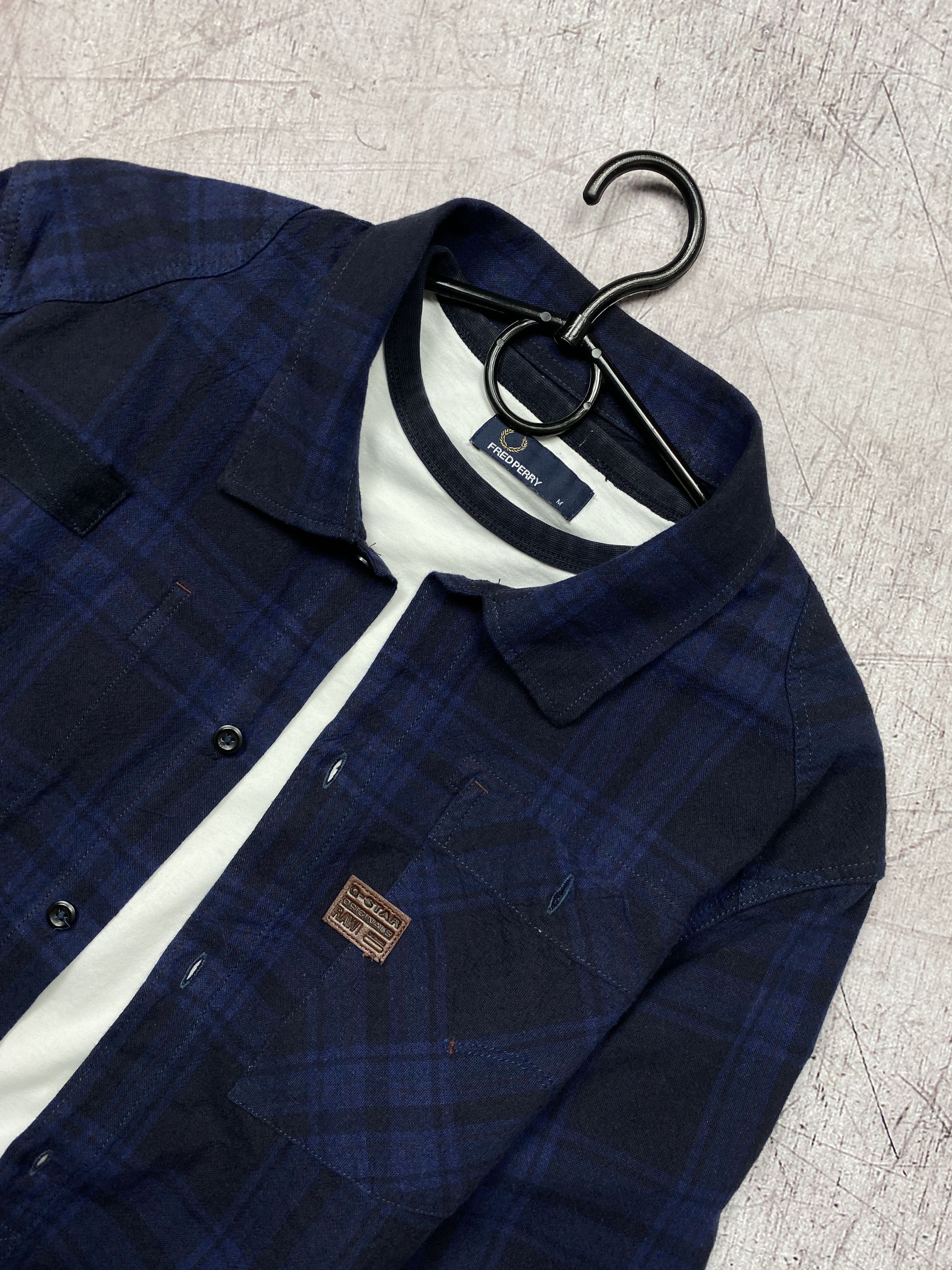 Flannel × G-Star G Star Raw Vintage Mens Flannel Plaid Shirt Size US L / EU 52-54 / 3 - 2 Thumbnail