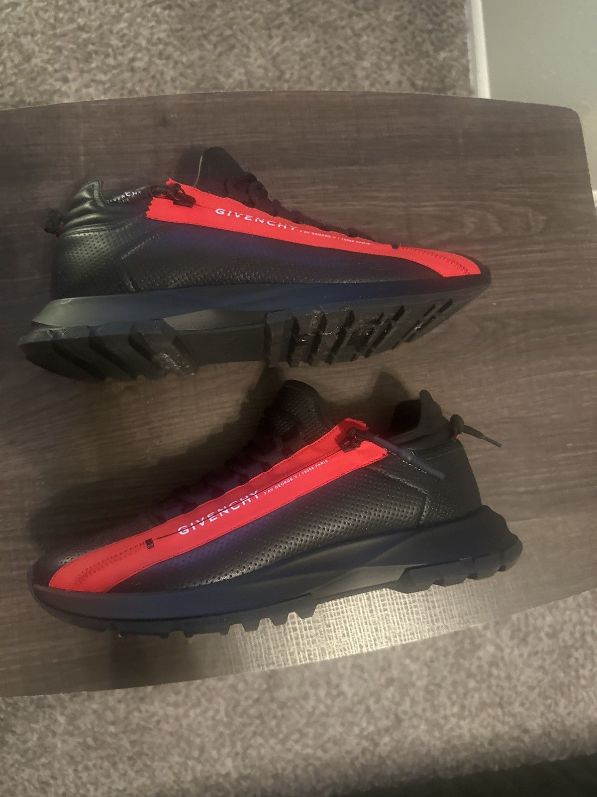 Designer × Givenchy Givenchy Spectre Runner Zip Black/Red Size US 11 / EU 44 - 4 Thumbnail
