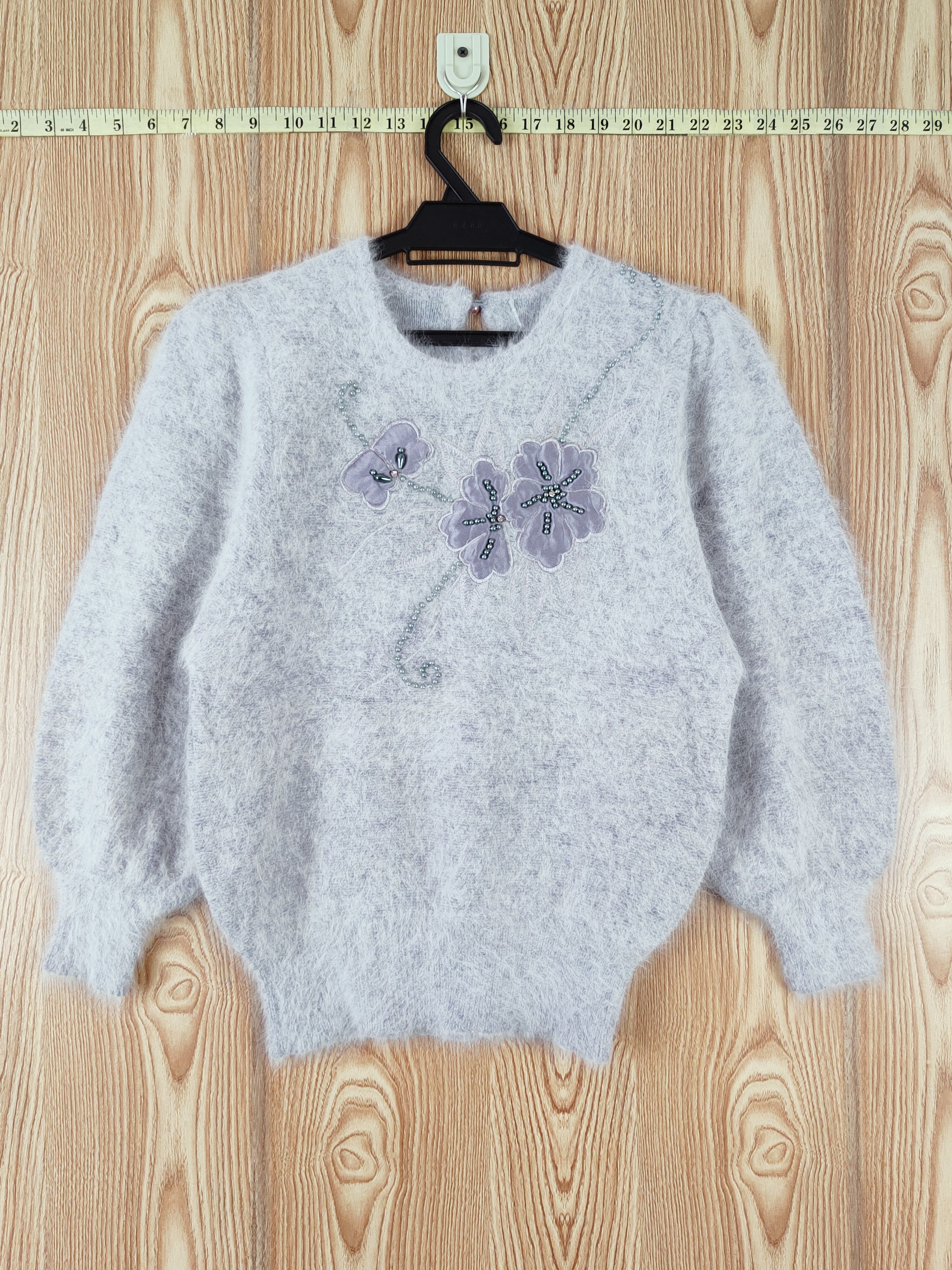 Homespun Knitwear × Japanese Brand × Vintage Japan vintage Gray Shag Shaggy Fur Mohair Knitwear #W757 Size XS / US 0-2 / IT 36-38 - 1 Thumbnail