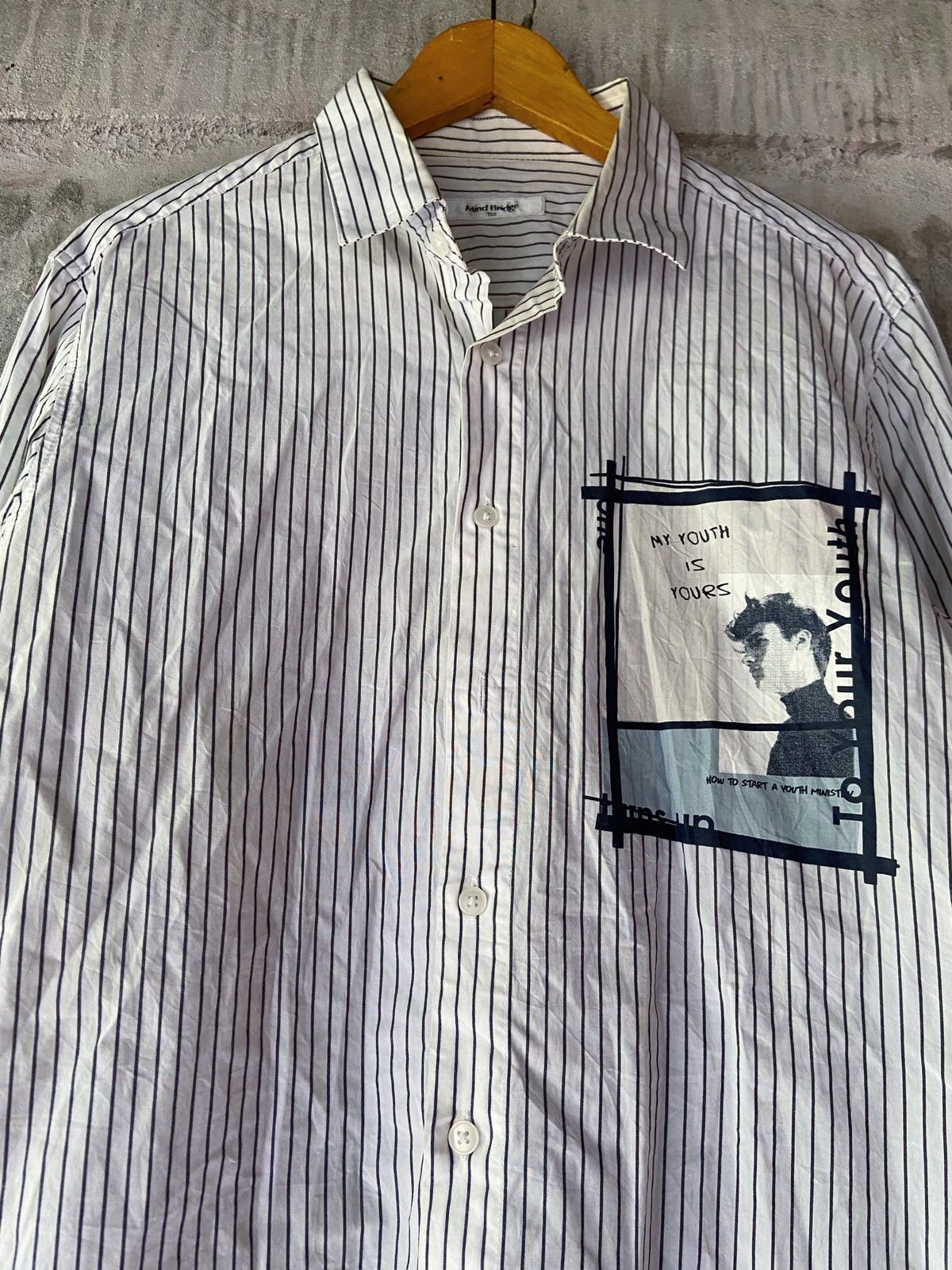 Japanese Brand MY YOUTH IS YOURS STRIPED BUTTON DOWN SHIRT Size US M / EU 48-50 / 2 - 3 Thumbnail