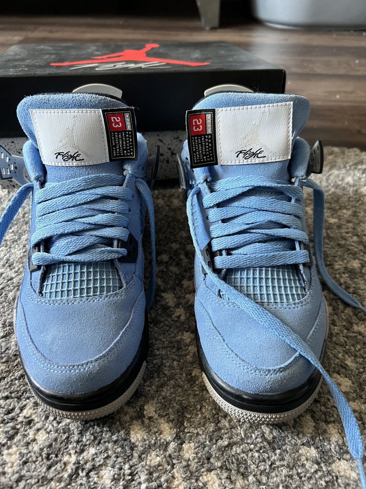 Jordan Brand Air Jordan 4 retro (gs) UNIVERSITY BLUE Size US 4 / IT 34 - 3 Thumbnail