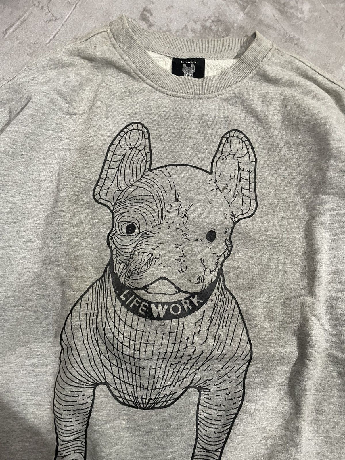 Japanese Brand Life work Grey Radog Sweatshirt Original Size US M / EU 48-50 / 2 - 2 Thumbnail