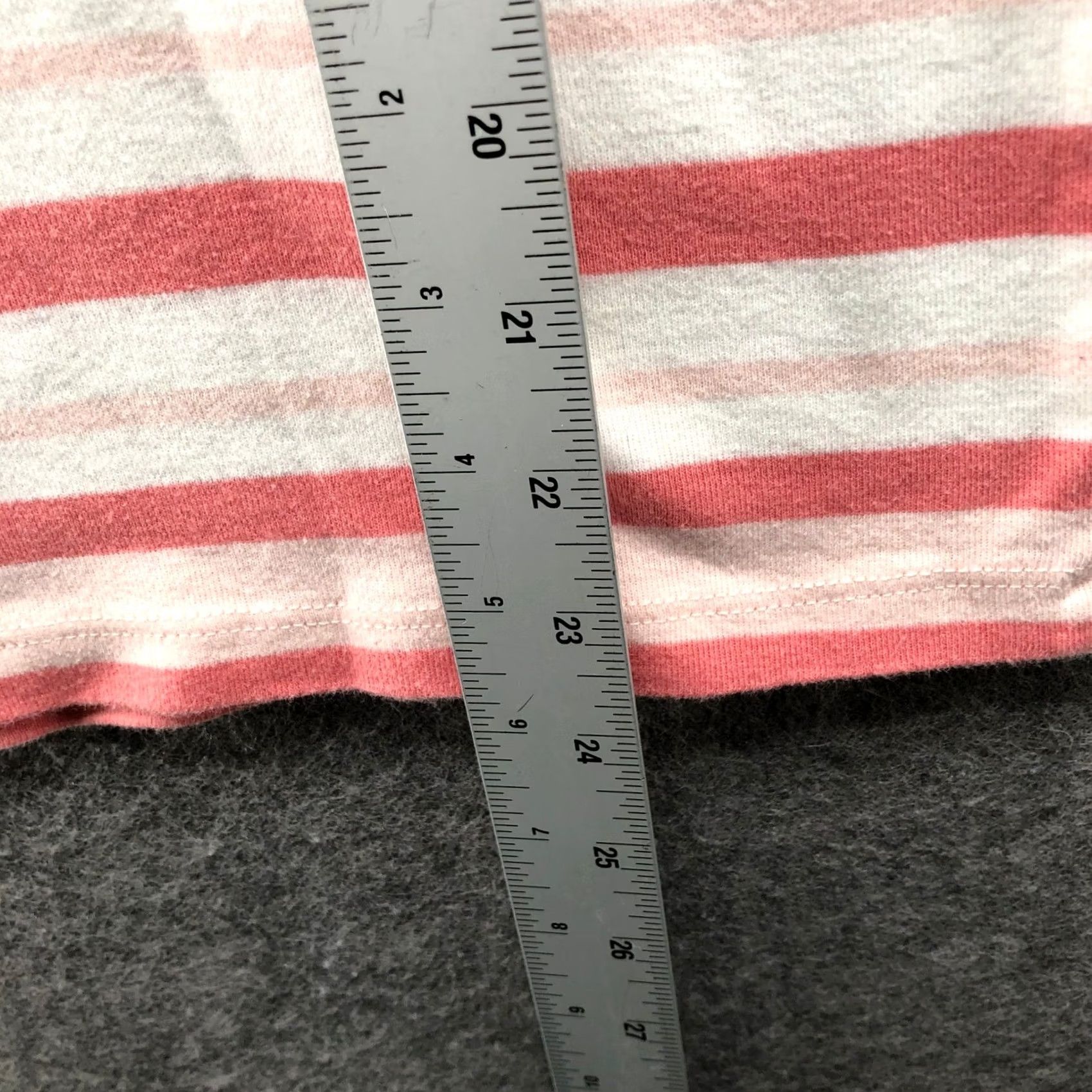 Gap Gap Favorite Tee T-Shirt Womens M Pink Striped Cotton Crew Neck Short Sleeve Size M / US 6-8 / IT 42-44 - 8 Thumbnail