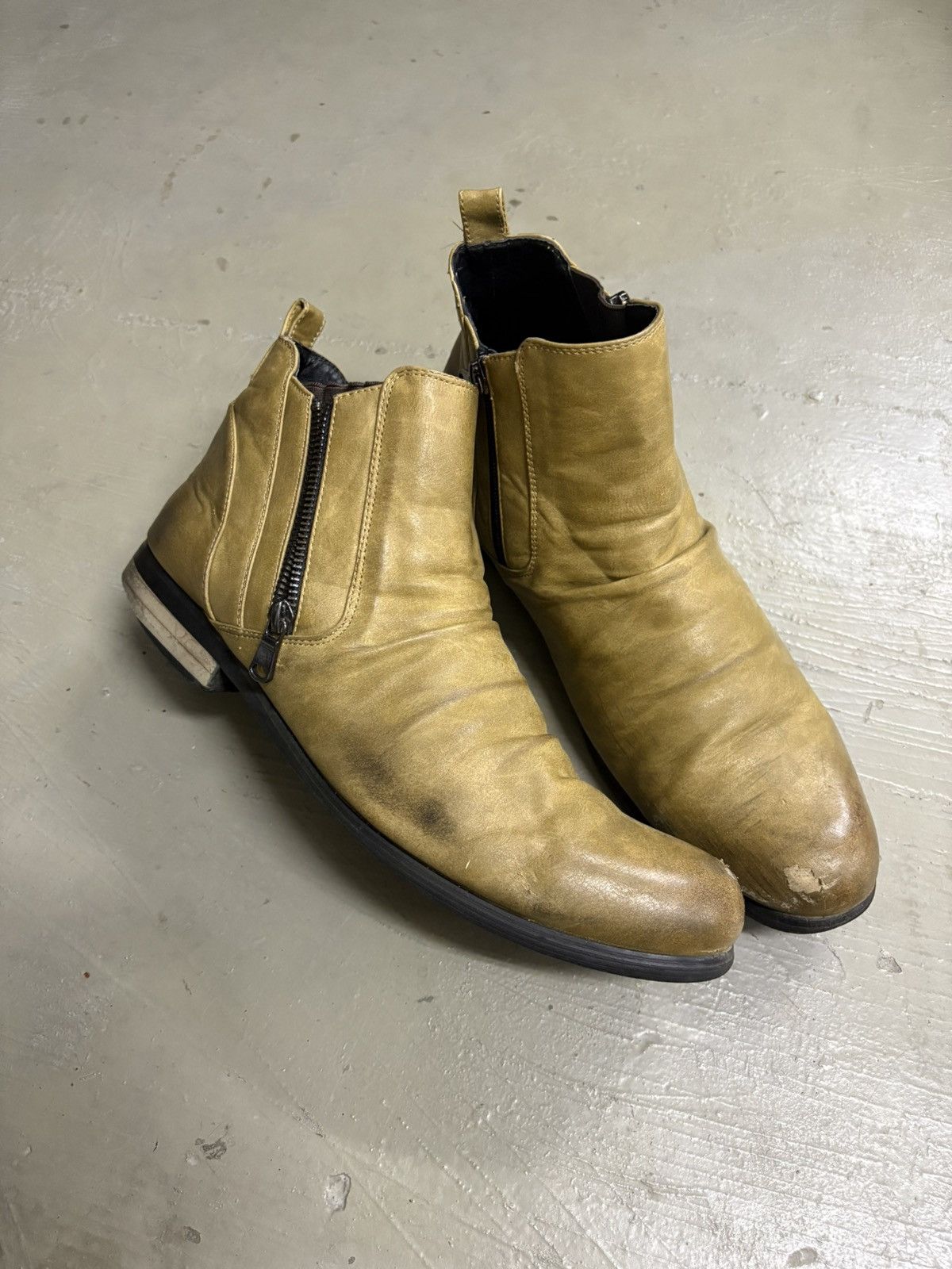 Guidi No Label Side Zip Leather Boots Wrinkle Slouch Boot Size US 11.5 / EU 44-45 - 3 Thumbnail