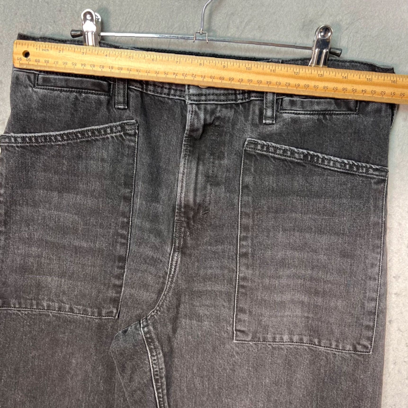 Lucky Brand Lucky Brand Jeans Women Wide-Leg High Rise Black Denim 12 / 31 5-Pocket Bohemian Style Vintage No? Size 34" / US 12 / IT 48 - 6 Thumbnail