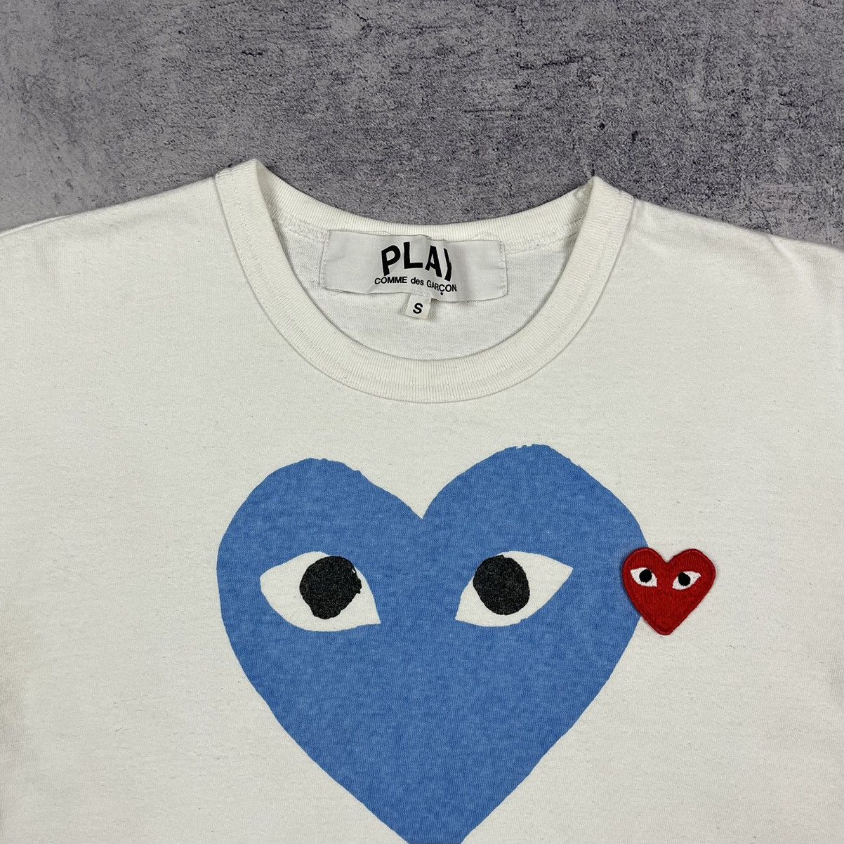 Pre-owned Comme Des Garcons X Vintage Comme Des Garçons Y2k Big Logo Heart Tee 90's In White